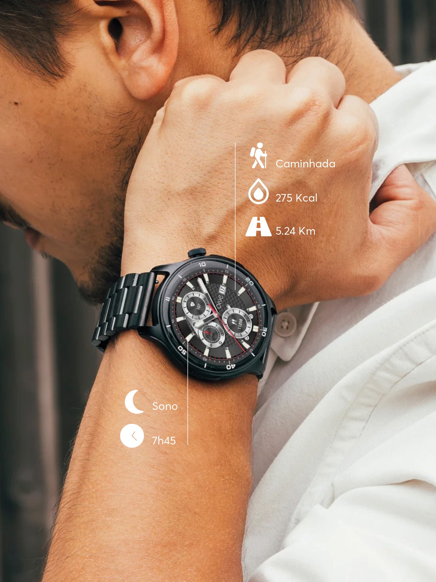 Montre connectée One Men Explorer GPS Noir