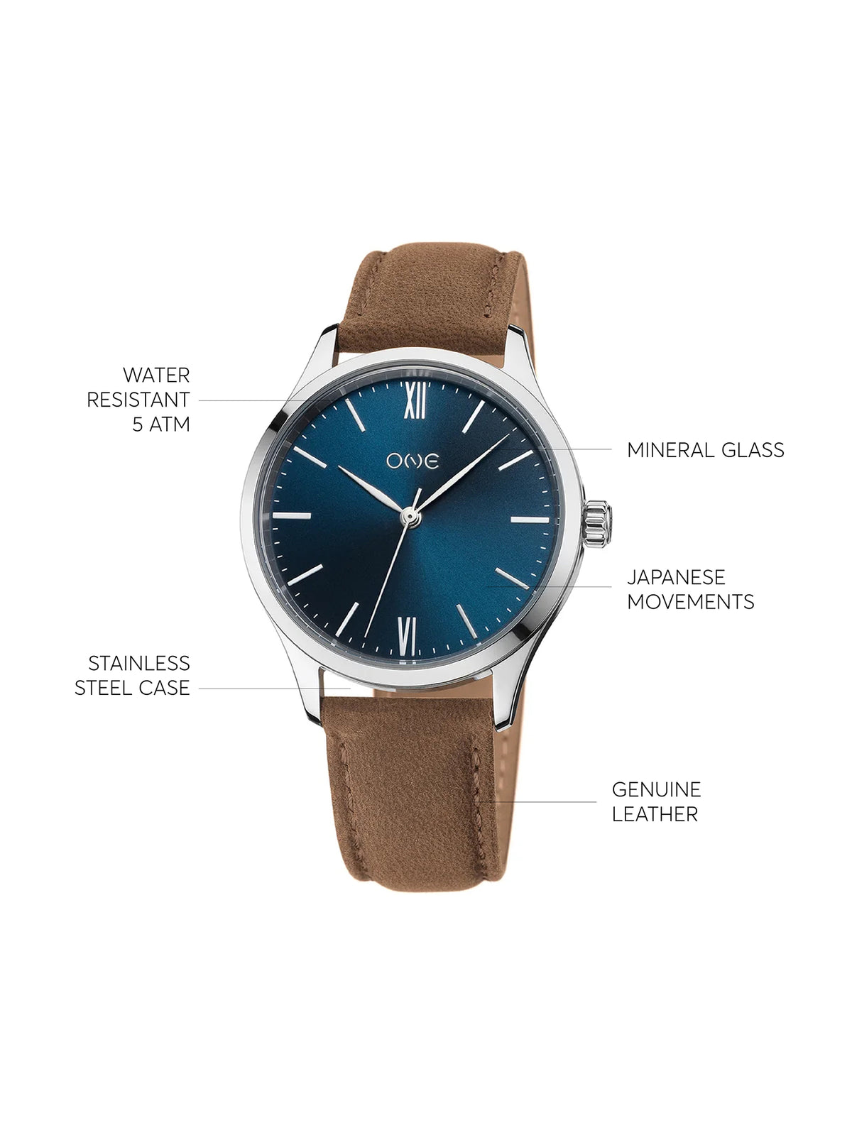 Montre One Heritage Bleu