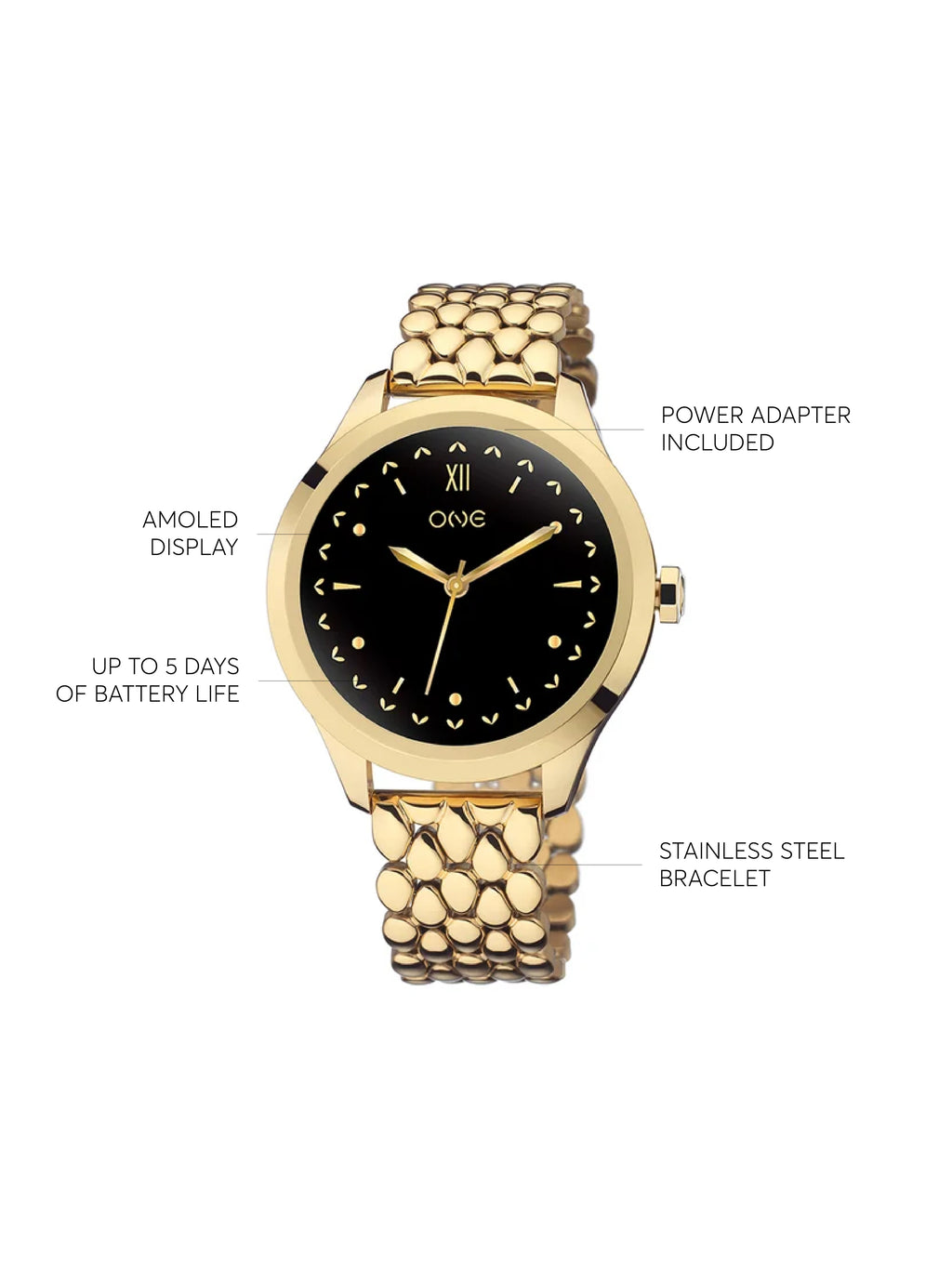 Reloj Inteligente One Mini Dorado Eslabones