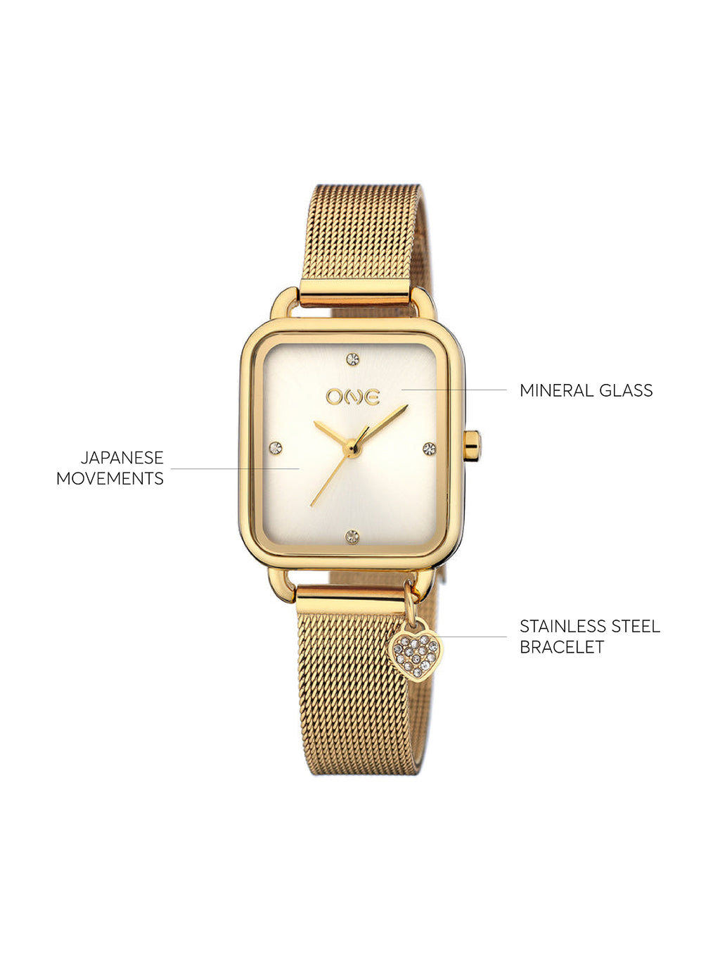 Reloj One Charmy Oro