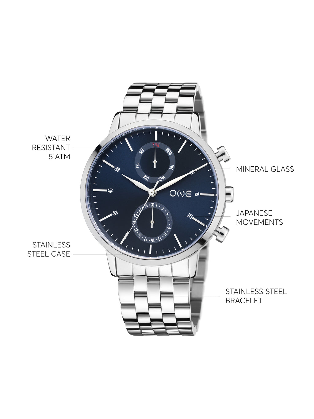 One Elite Compact Blue Watch