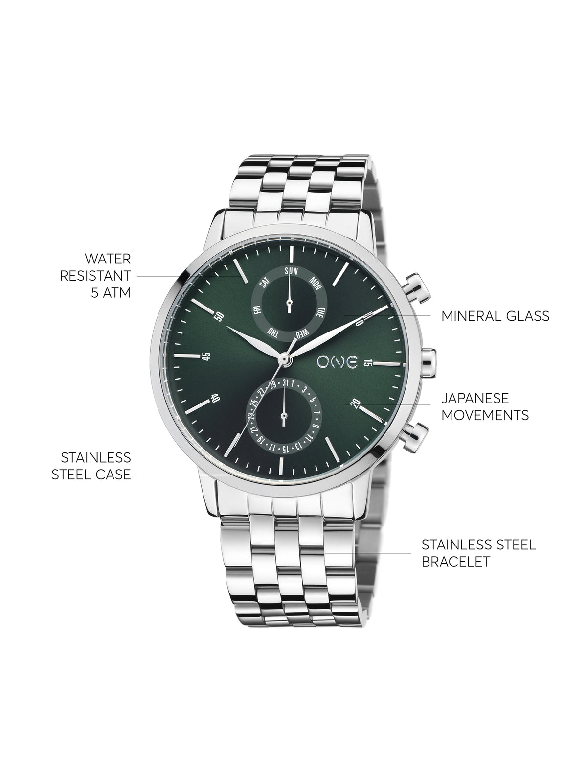 Relógio One Elite Compact Verde