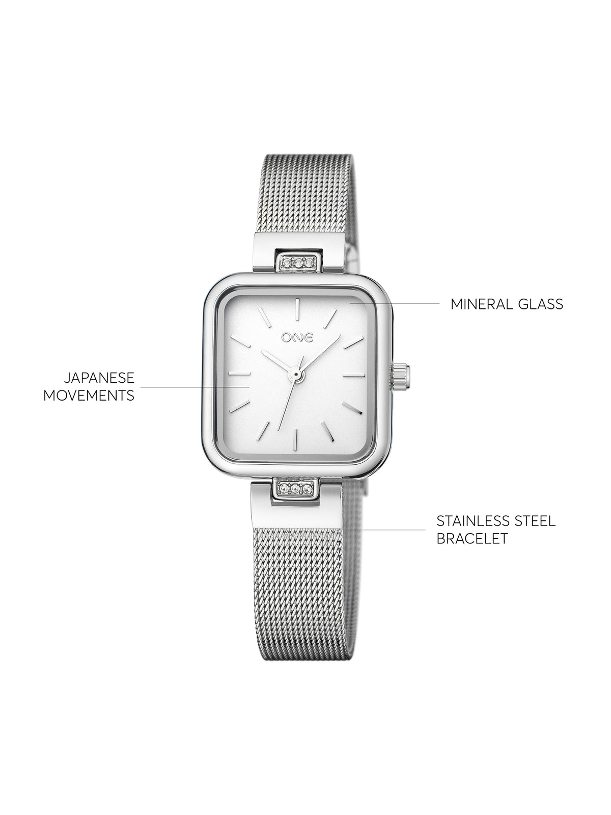 Relógio One Edge Silver Mesh