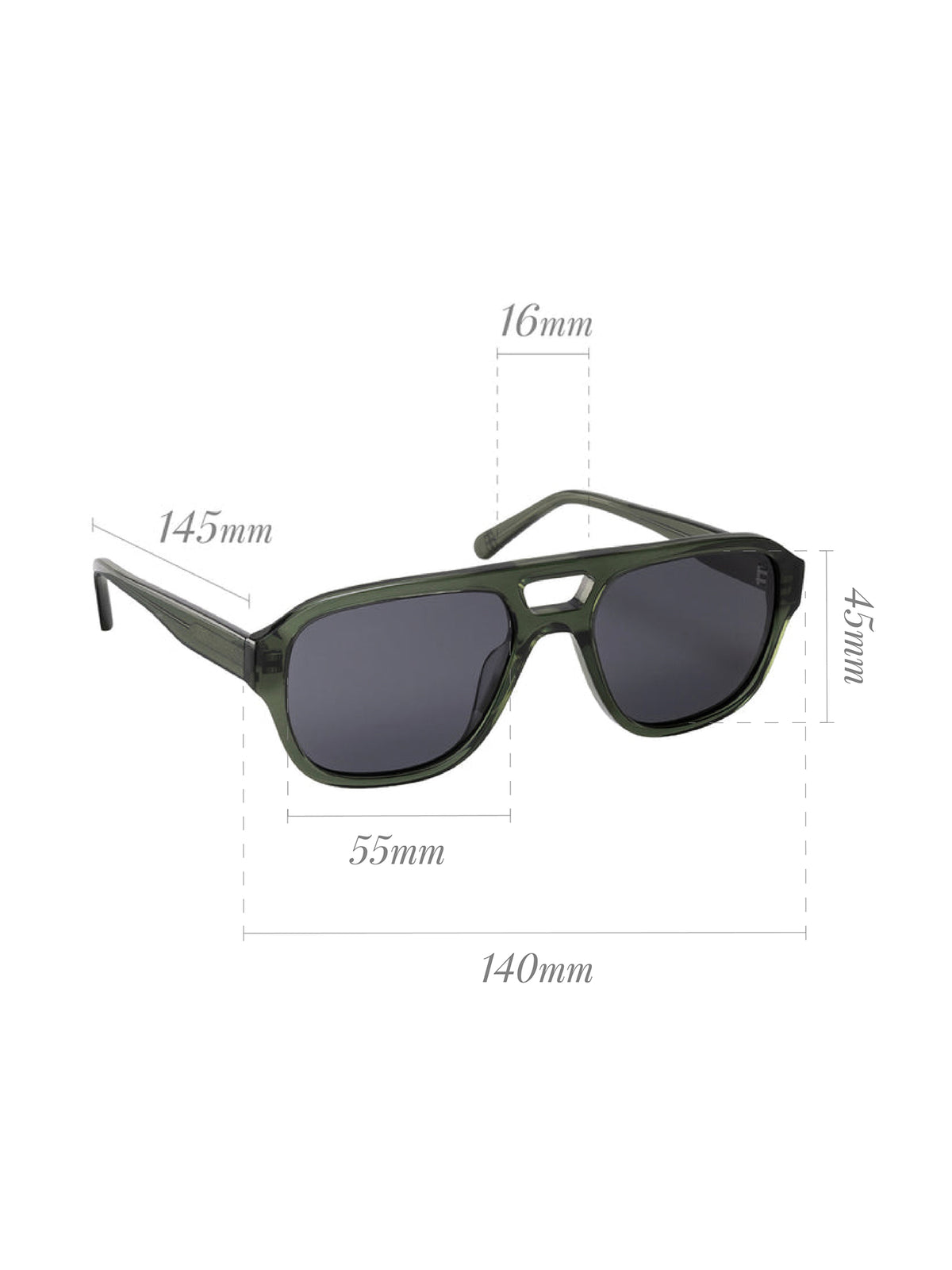 One Palma Green Sunglasses