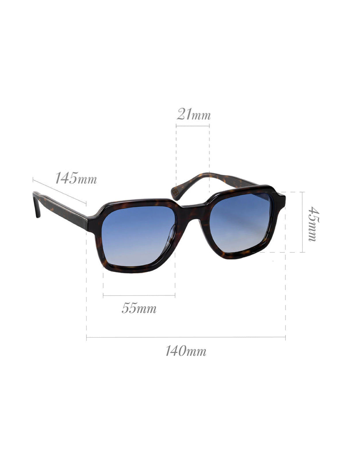 One Isla Turtle Blue Sunglasses