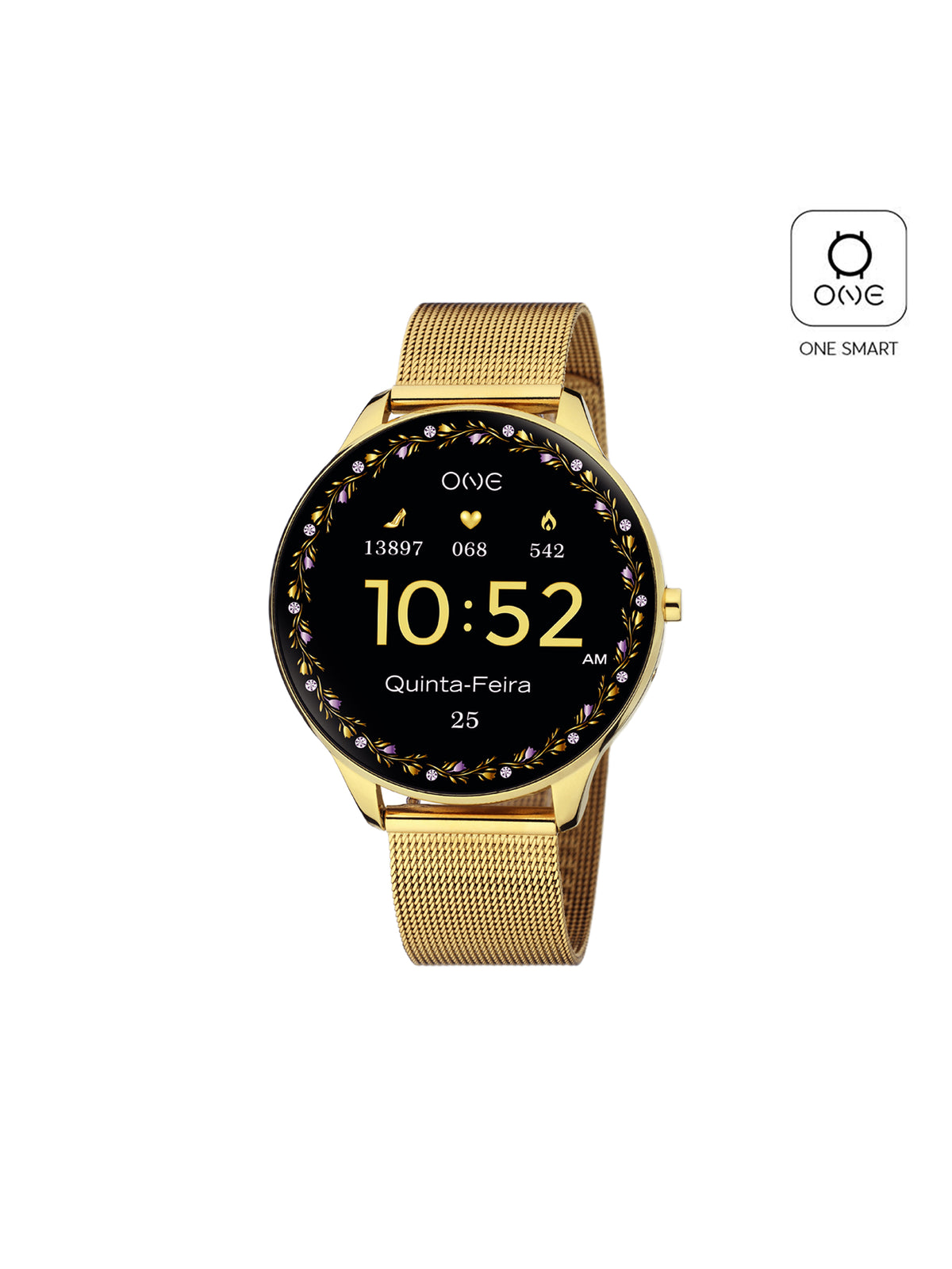 Smartwatch One Slim Gold Mesh