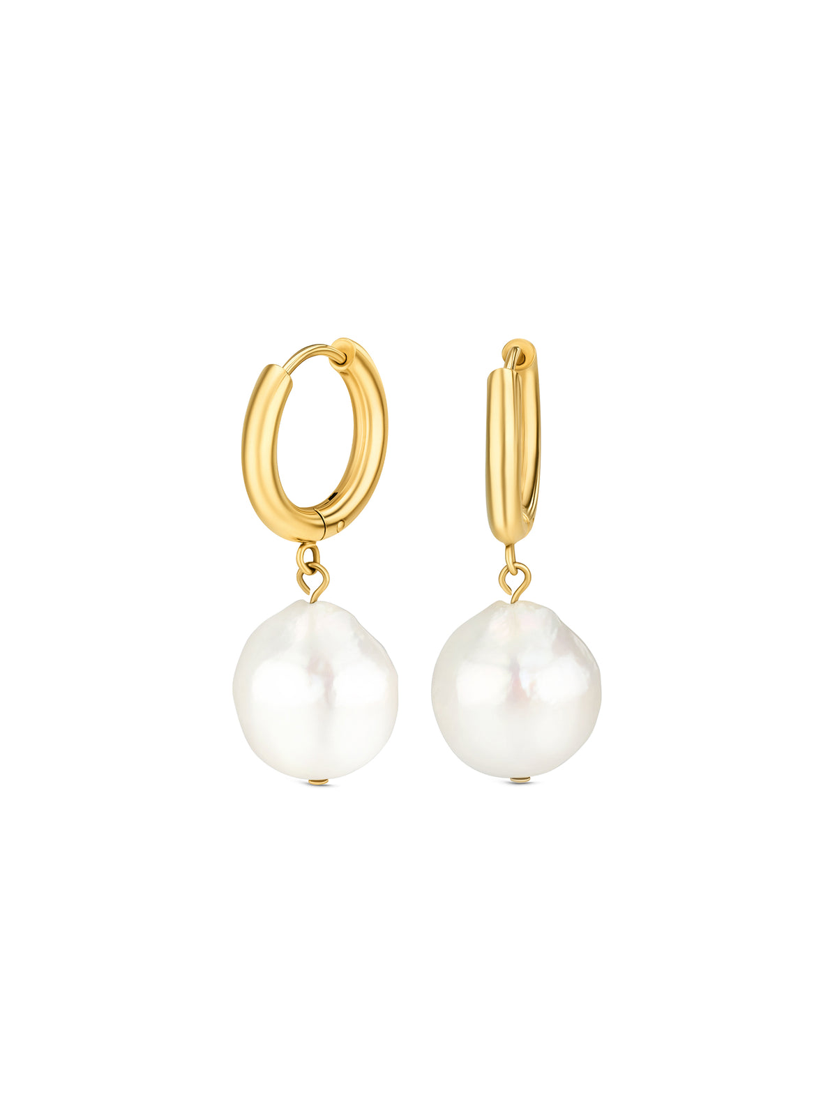 One Pearly Hoops Earring Set