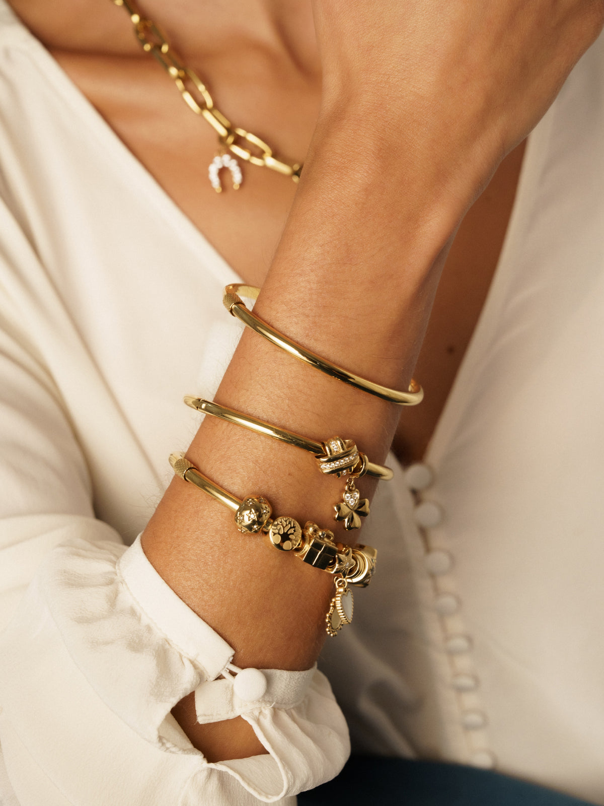 Charme Story One Life Knot Crystal Gold