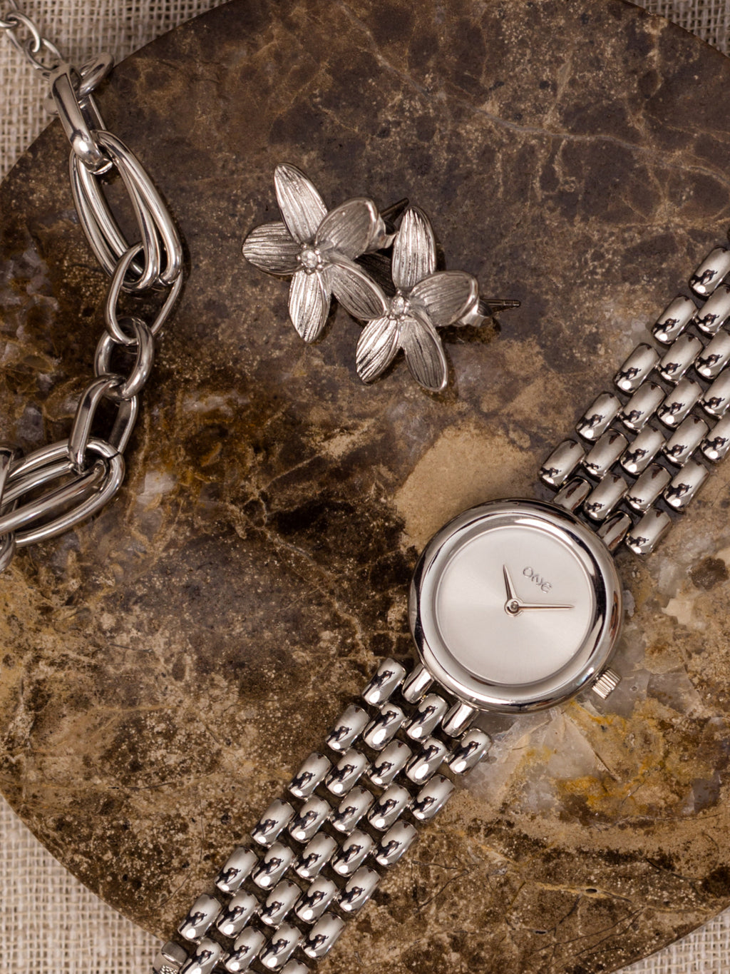 Brincos One Fleur Silver