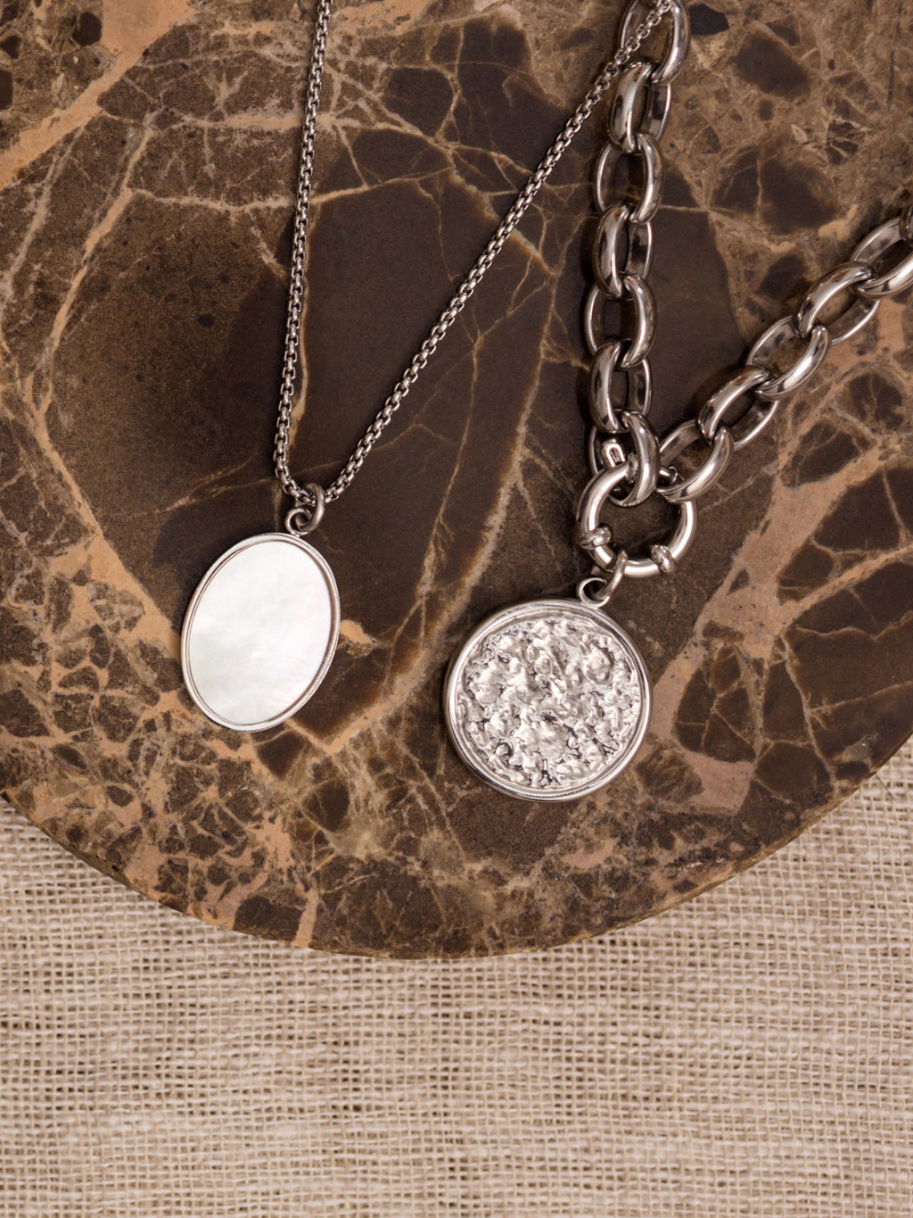 Collar One Neckmess Aura de plata