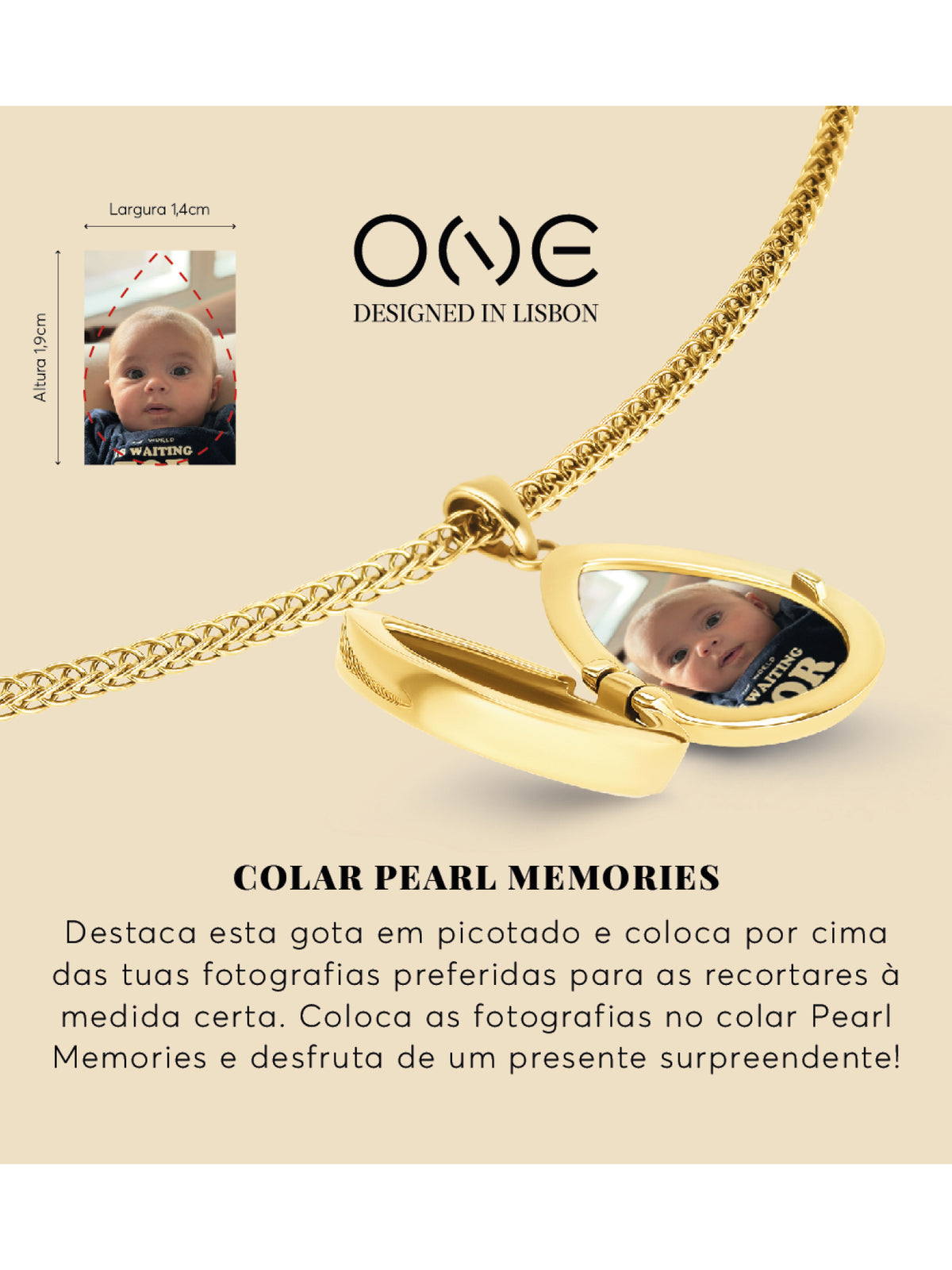 Collar Relicario One Pearl Memories