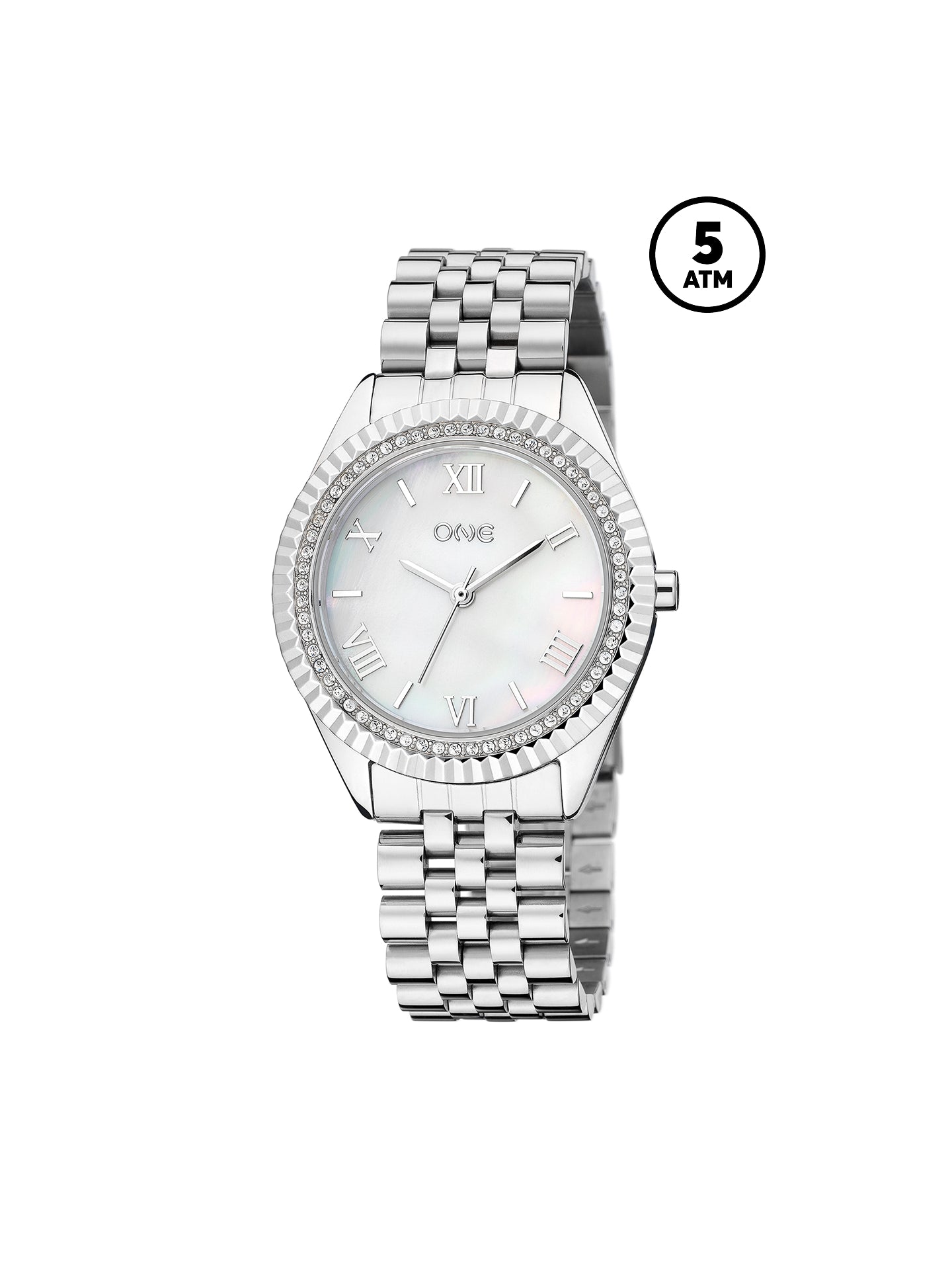 One Celebrity Crystal Silber Uhr