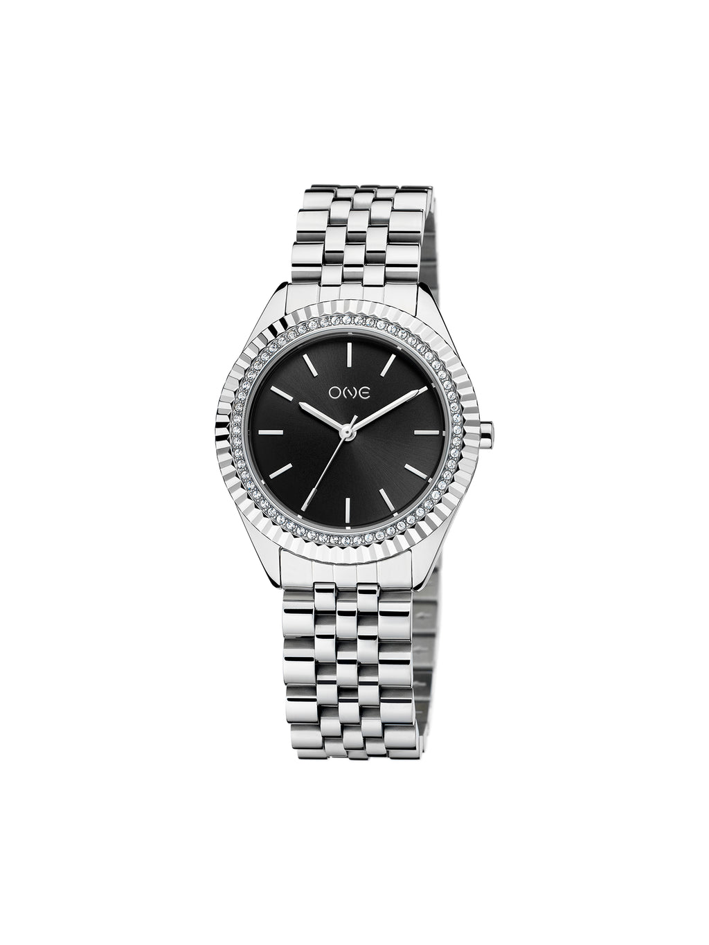 One Celebrity Crystal Black Watch