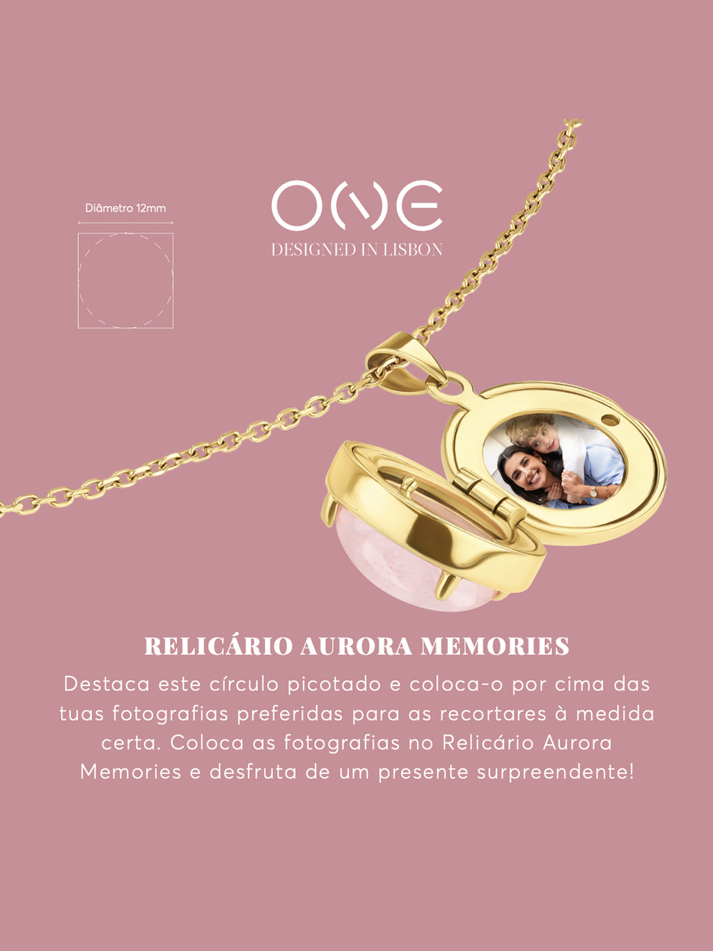 Colar Relicário One Aurora Memories