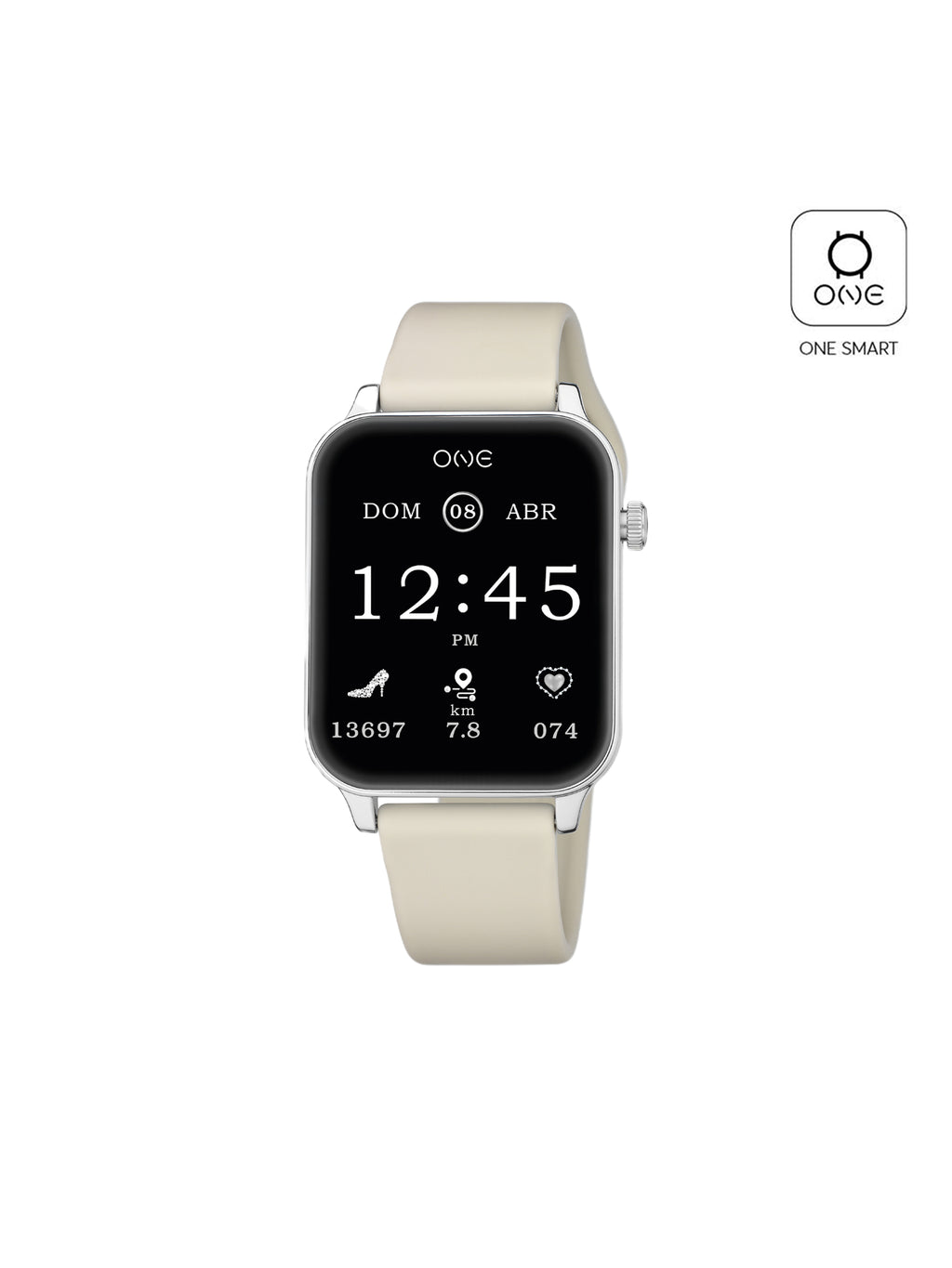 Smartwatch One Frame Beige Silicone