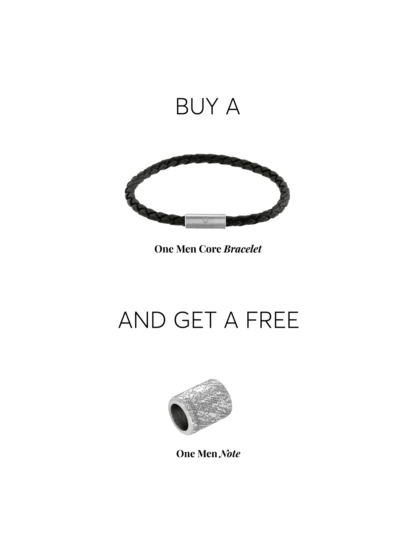 One Men Core Black Bracelet