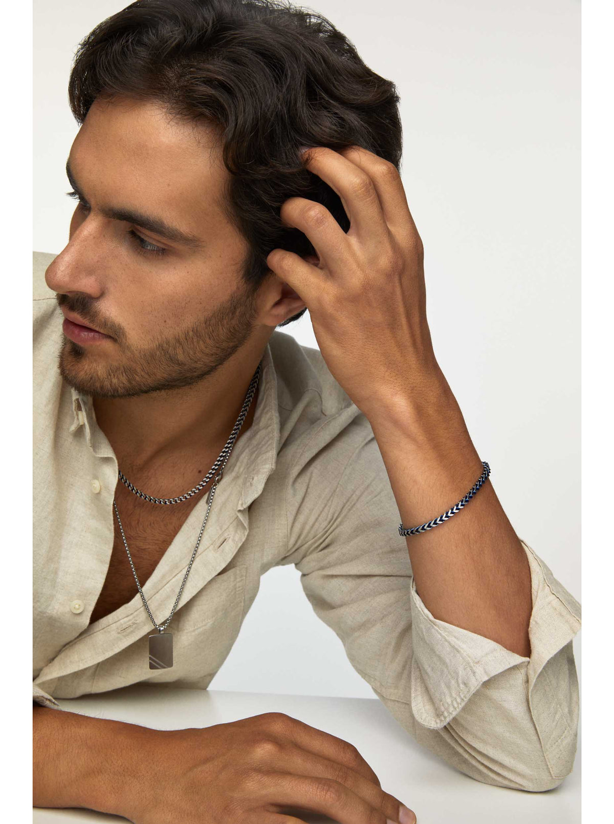 Colar 2 em 1 One Men Shimmer - OAMN3202SS