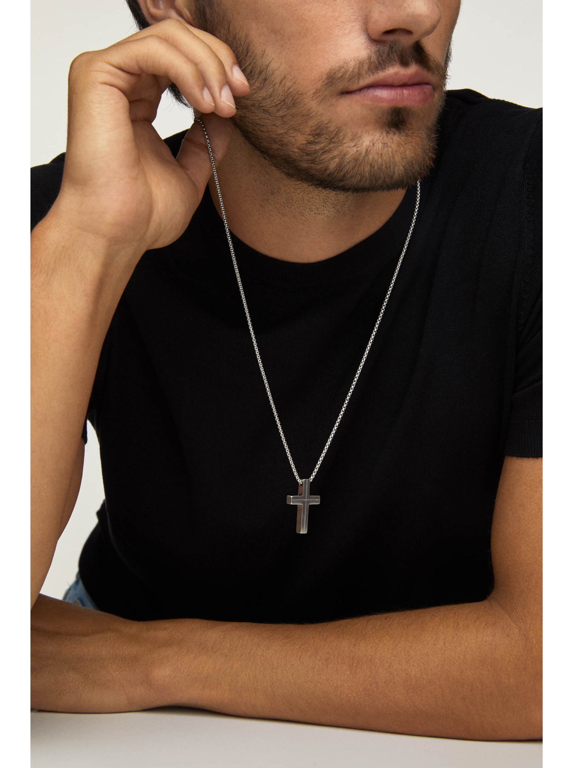 Colar 2 em 1 One Men Crossed - OAMN3203SS