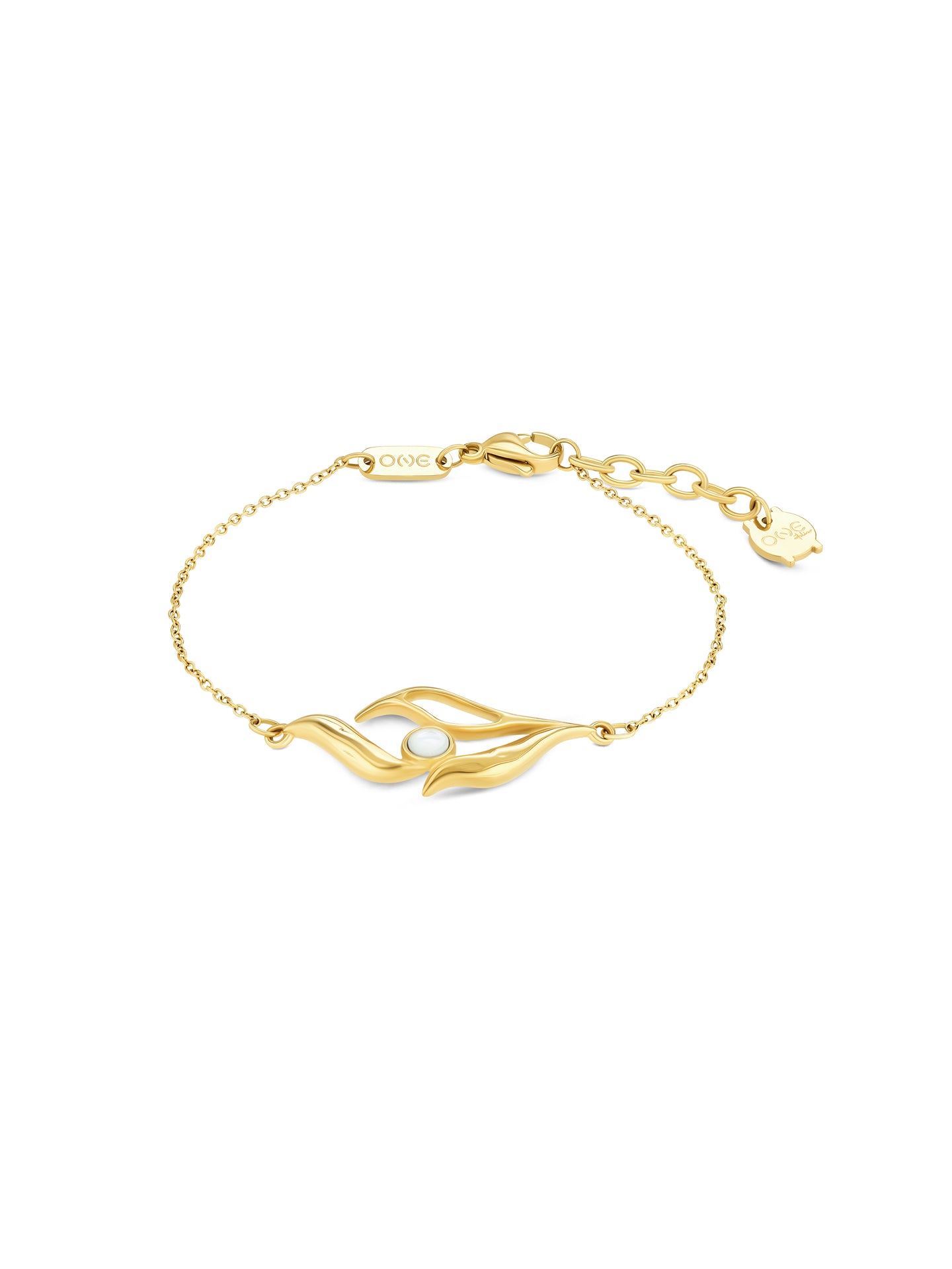 Pulseira One Senhora Margot Falling Leaves Gold - OJATB04D