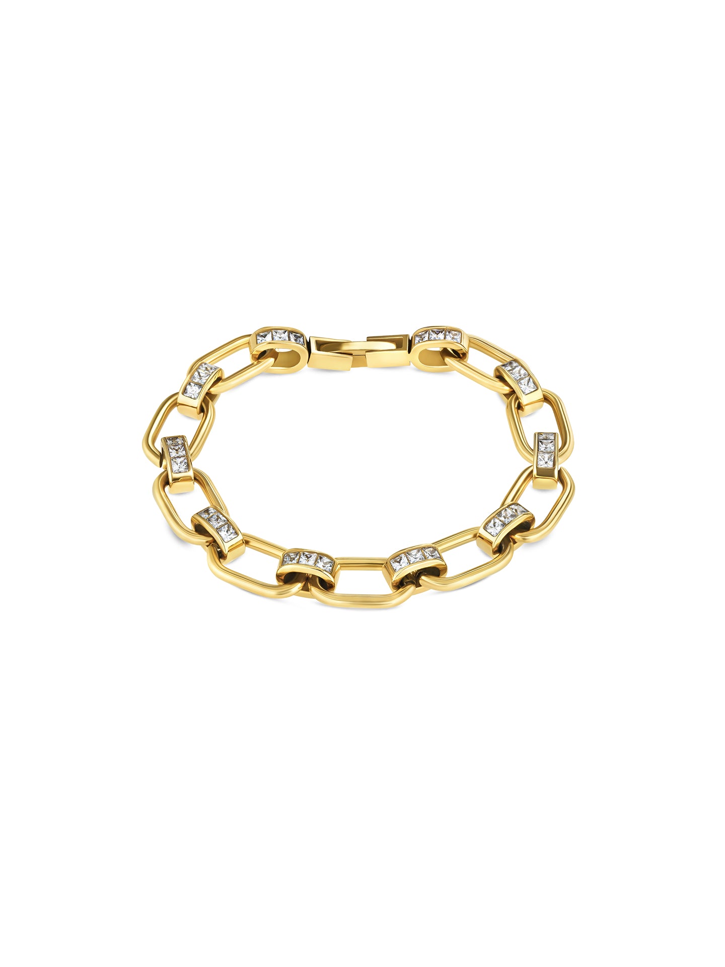 Pulseira One Chess Crystal Gold