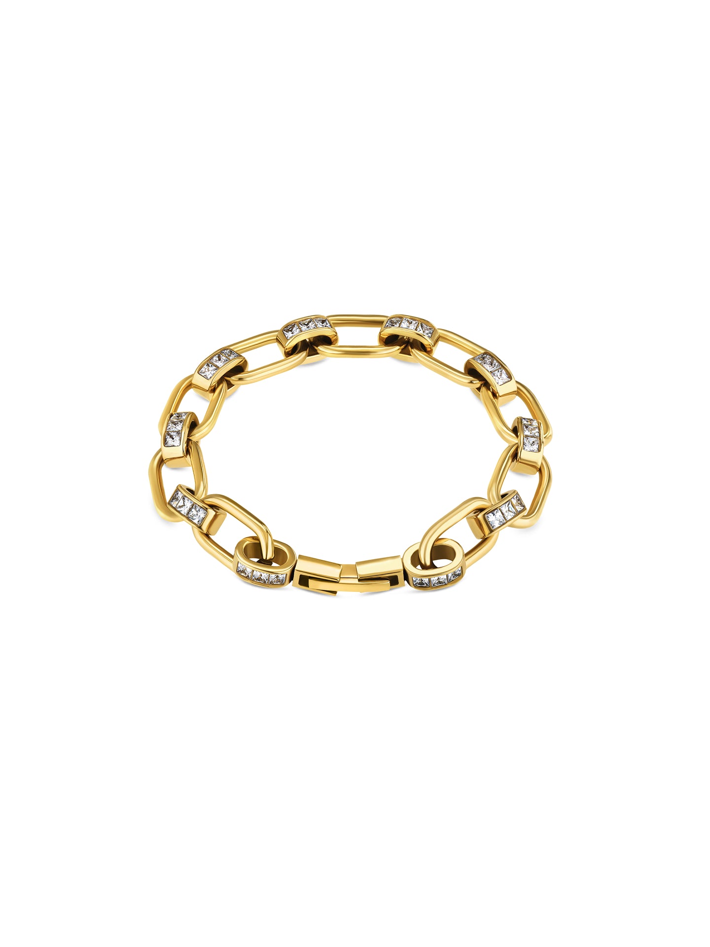 Pulseira One Chess Crystal Gold