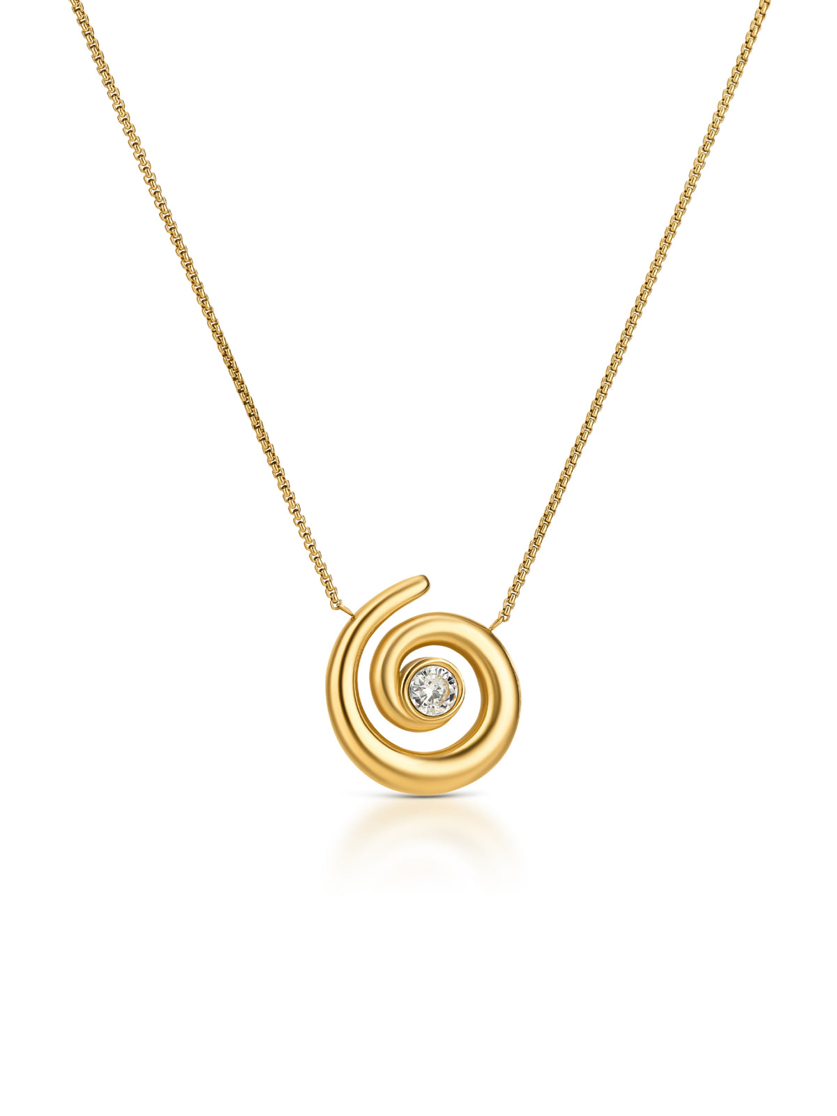 Colar One Senhora Chess Spiral Gold - OJCHN01G