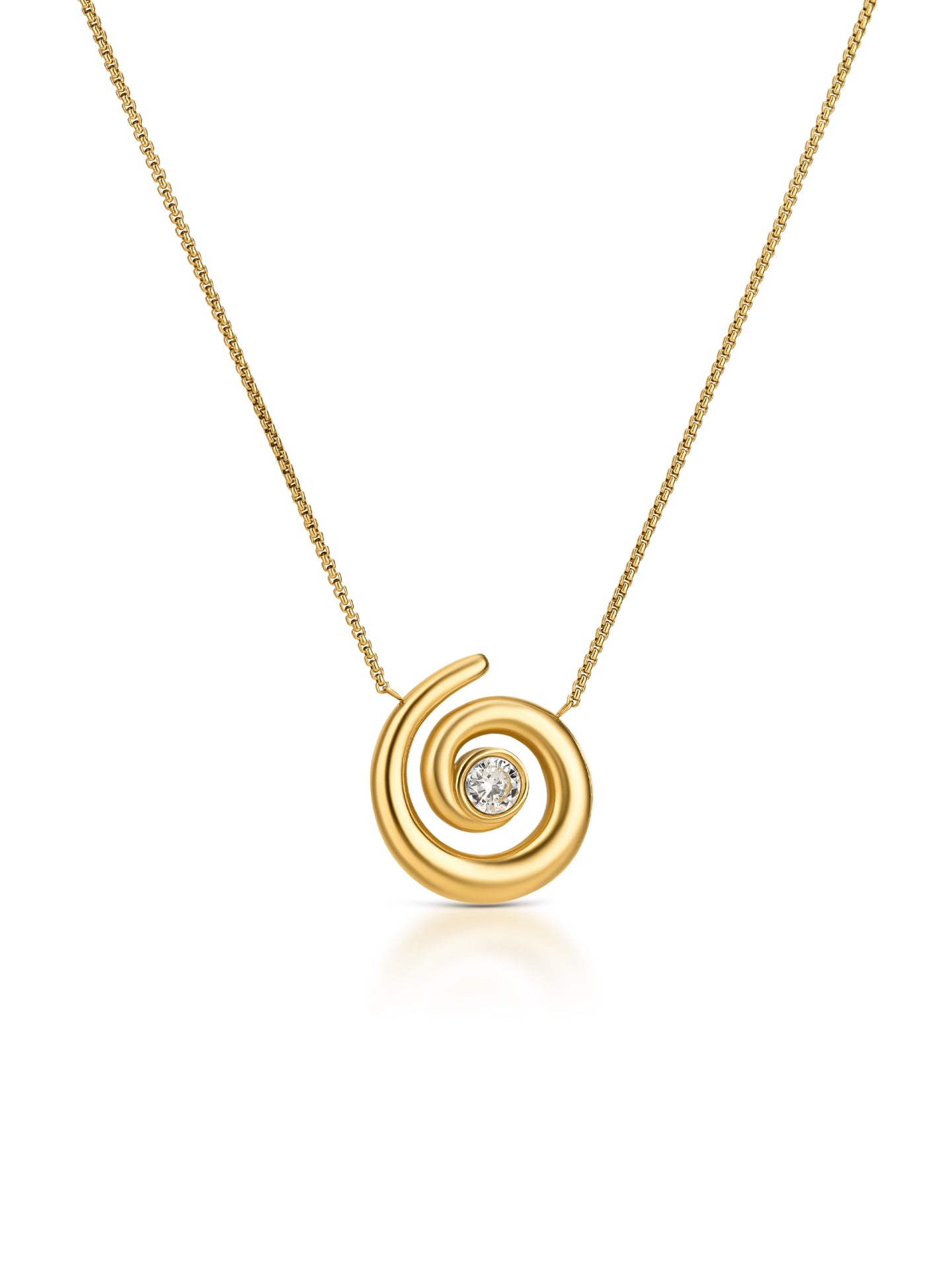 Colar One Senhora Chess Spiral Gold - OJCHN01G