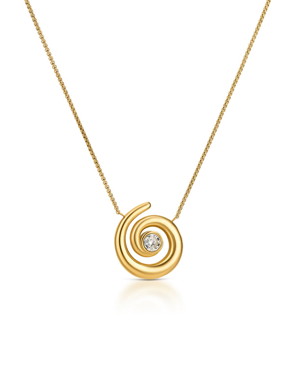 Colar One Senhora Chess Spiral Gold - OJCHN01G
