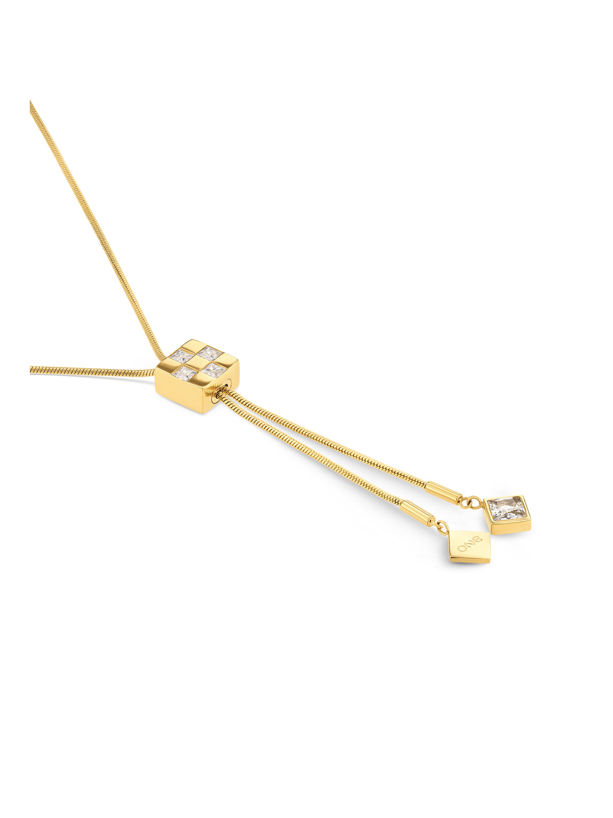 Colar One Senhora Chess Long Gold - OJCHN02G