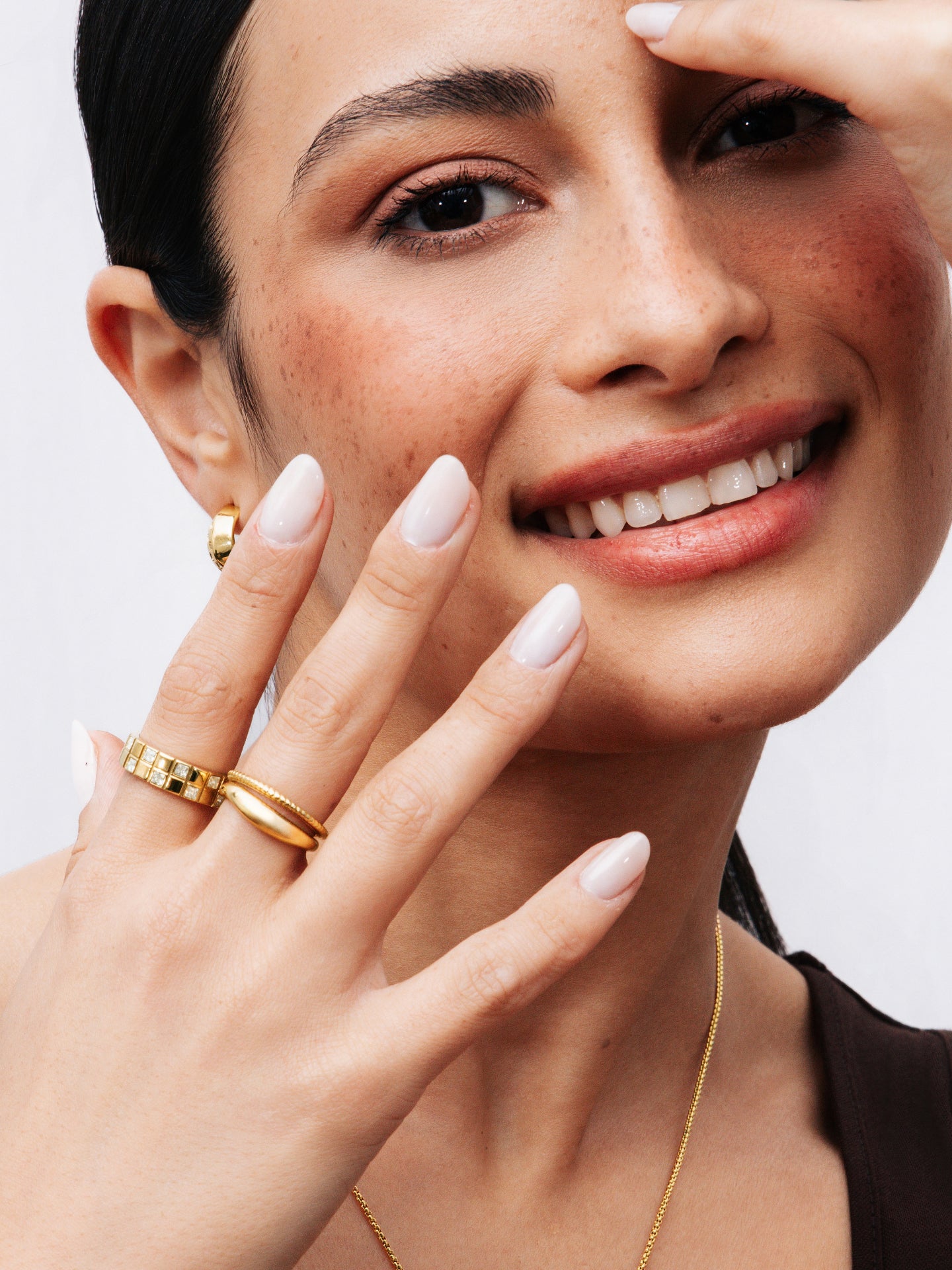 One Chess Crystal Gold Ring