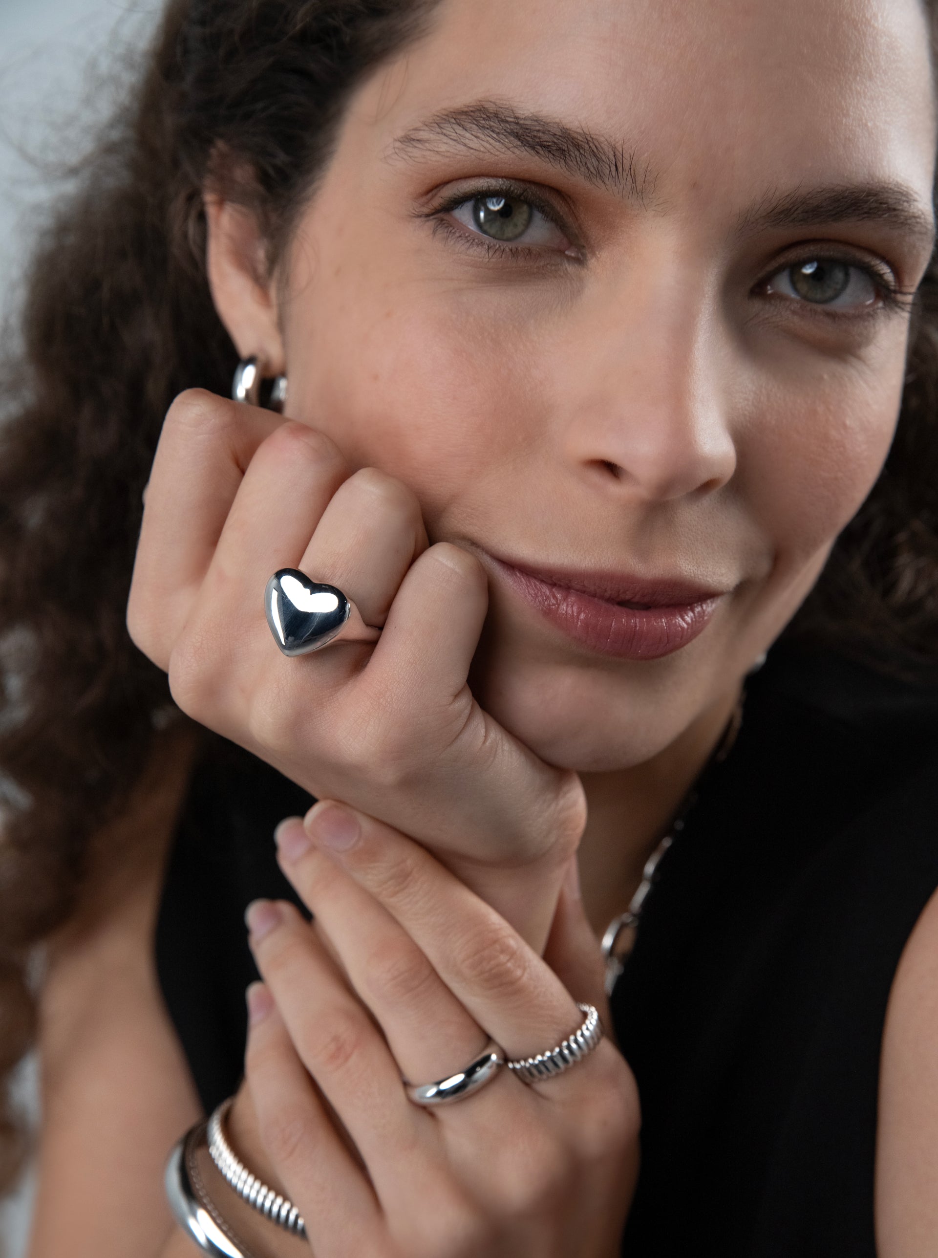 Anel One Crazy Heart Big Silver - OJCHR03S