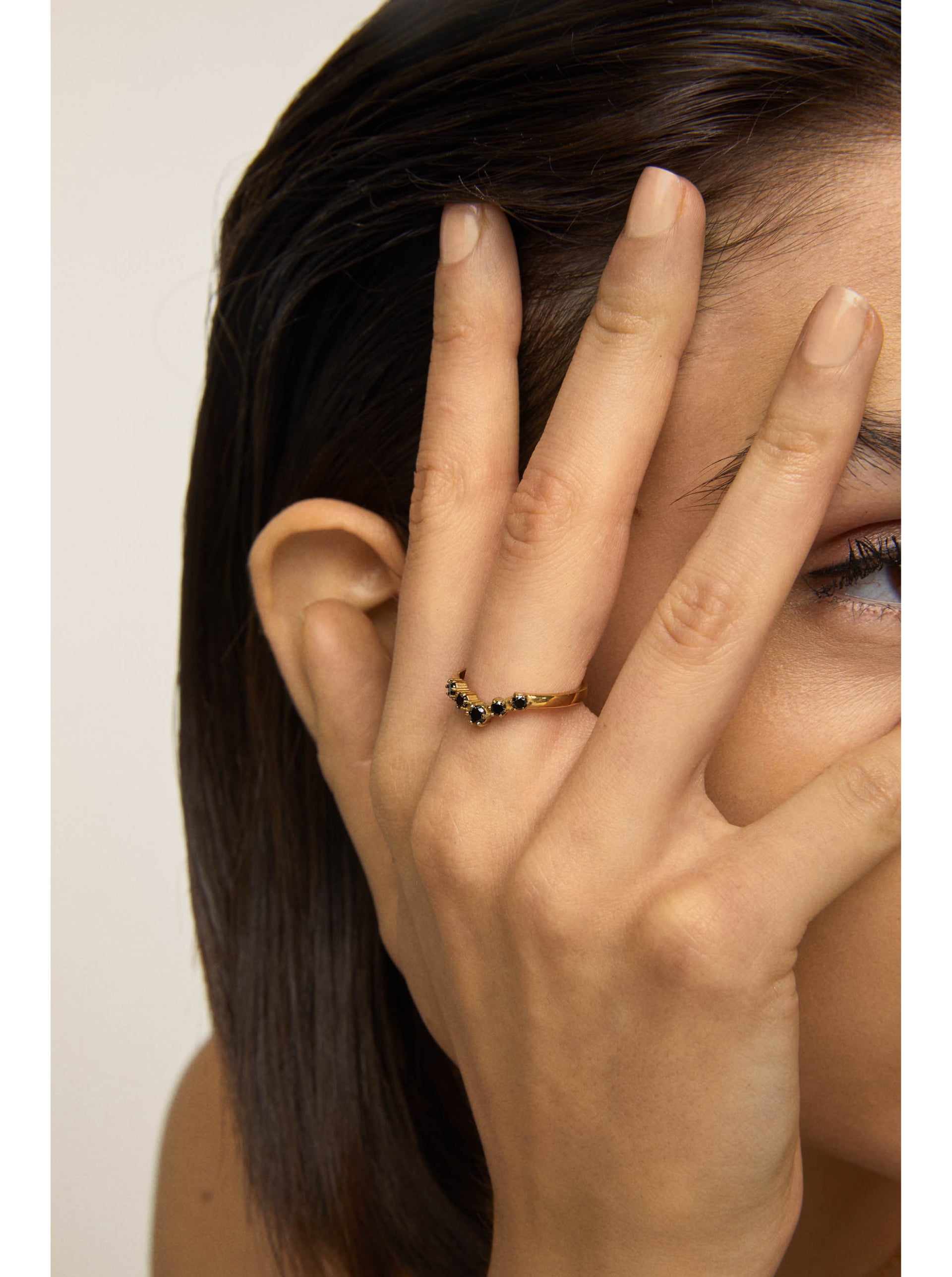 Anel One Contrast Black - OJCR01Y