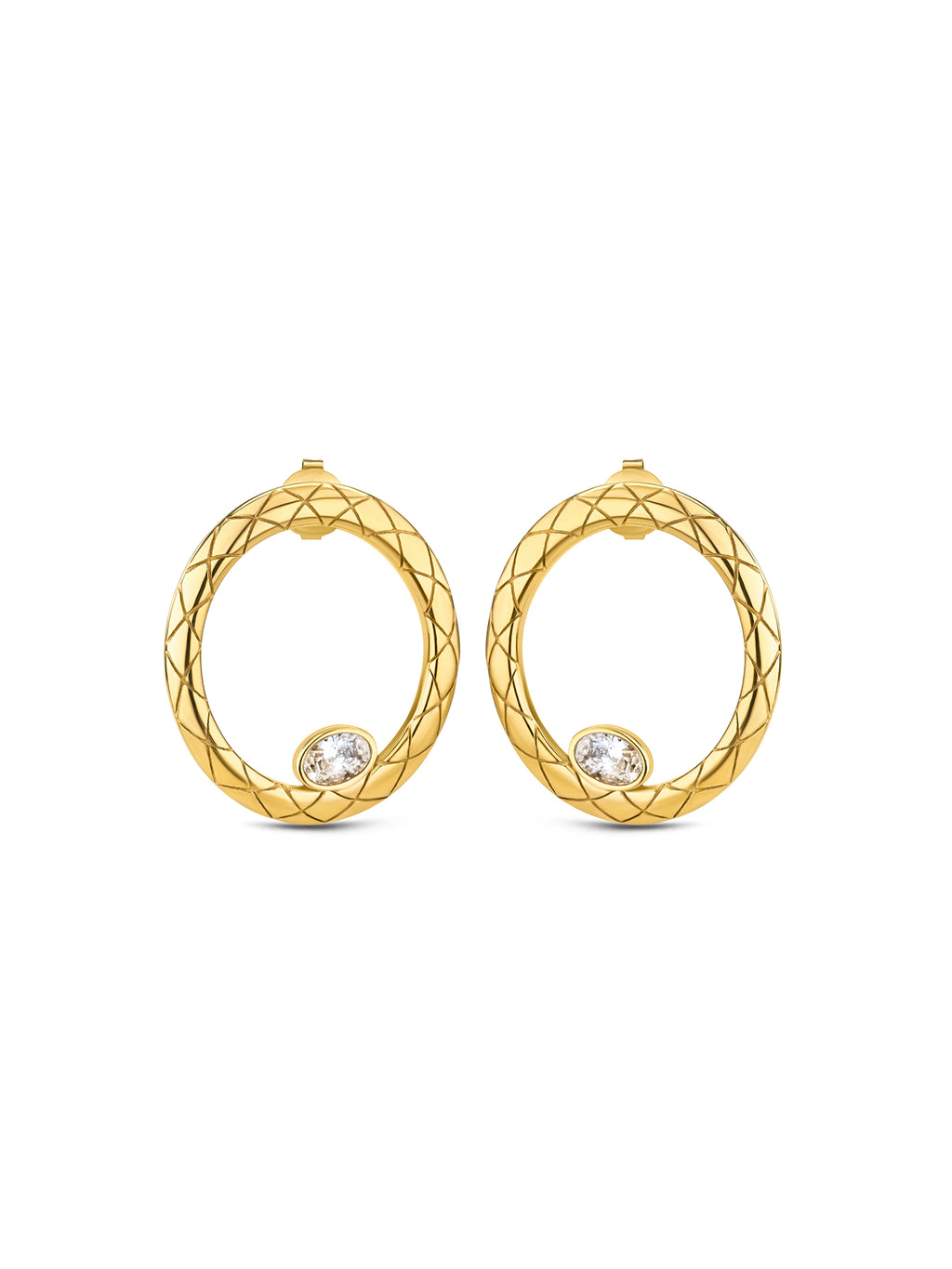 Brincos One Senhora Delightful Crystal Gold - OJDFE05G