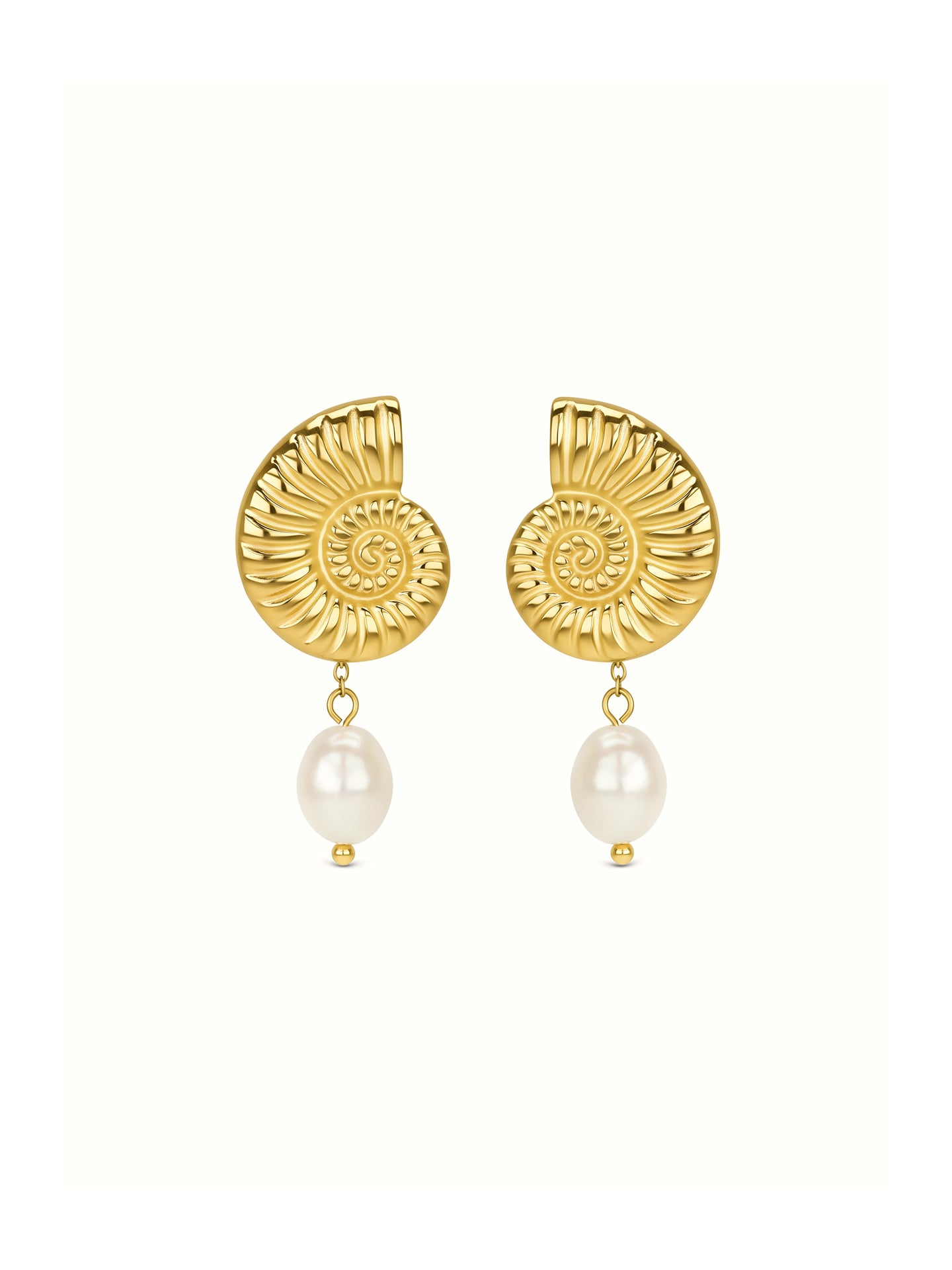 Pendientes ONE Coral Pearl Gold
