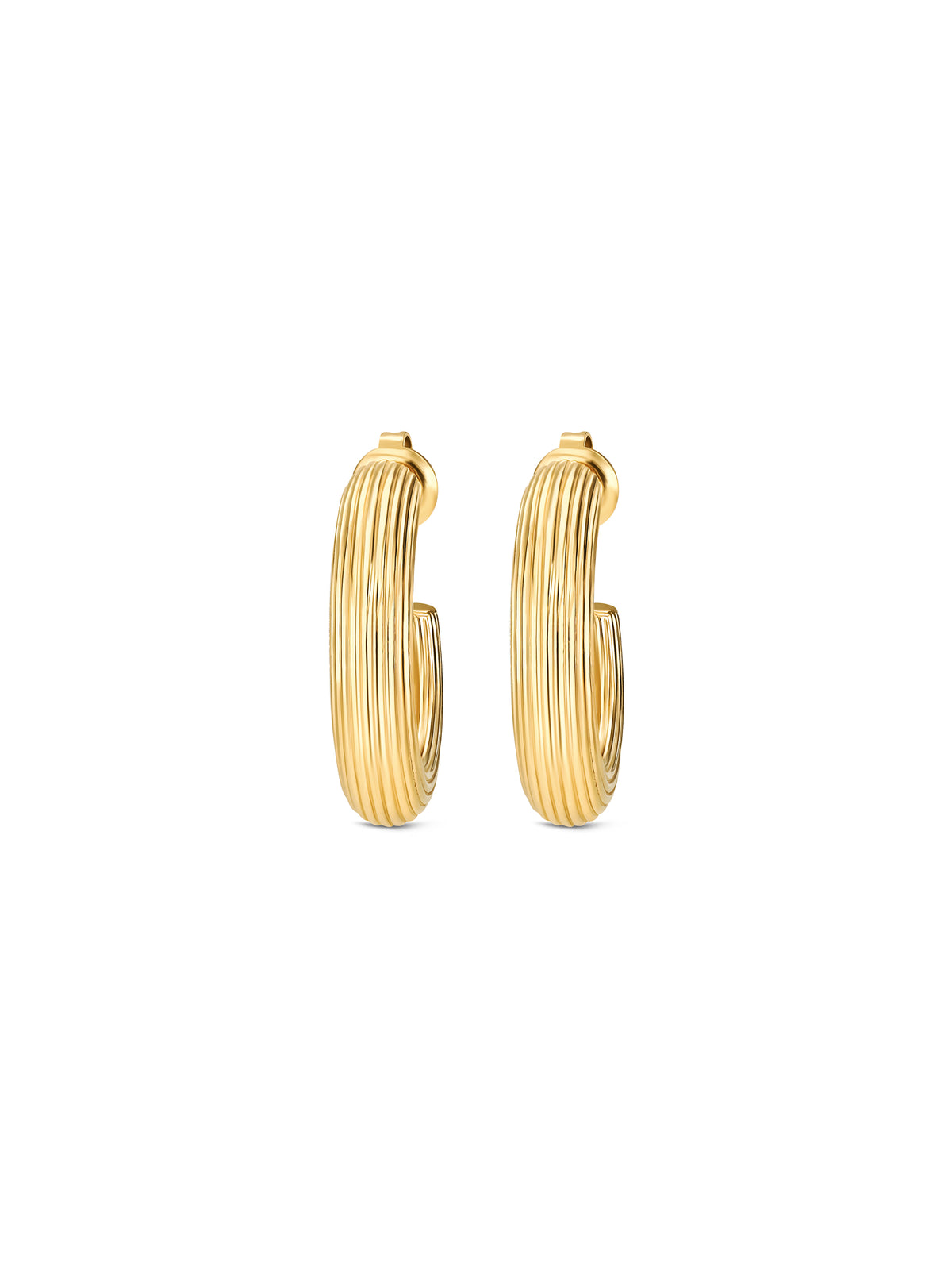 Brincos One Senhora Texture Gold - OJEEP74G