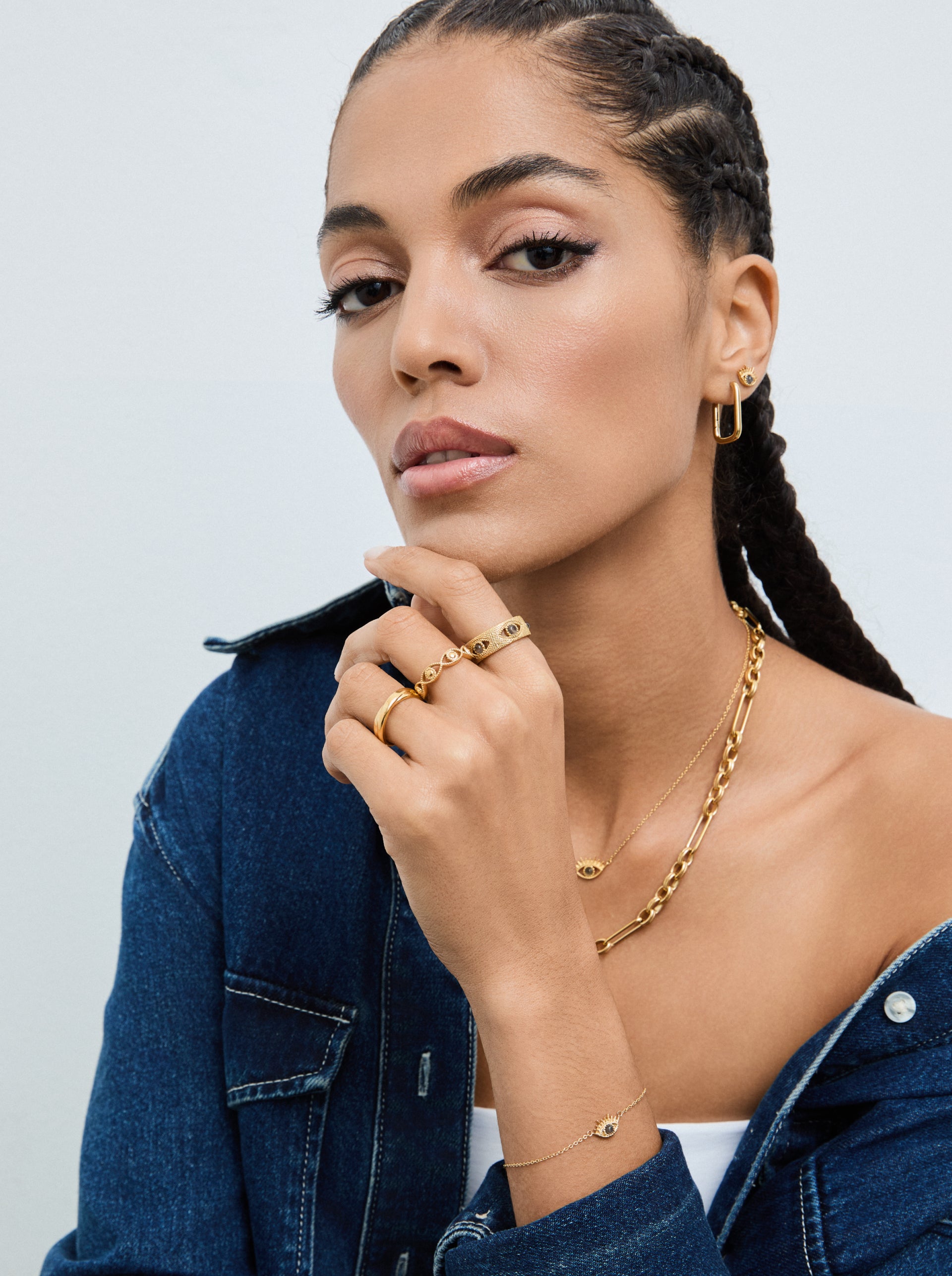 Anel One Evil Eye Gray - OJEER01G