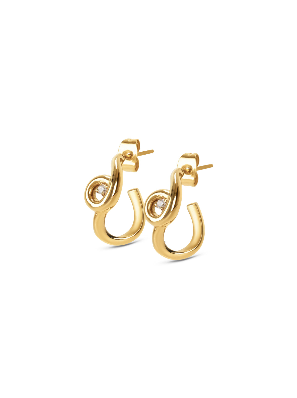 Brincos One Infinity Twisted Gold - OJIFE03G