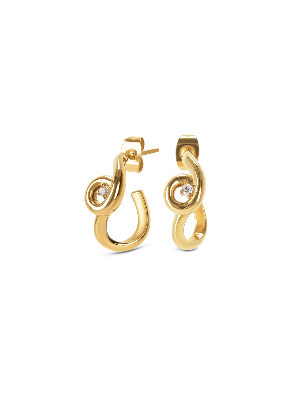 Brincos One Infinity Twisted Gold - OJIFE03G