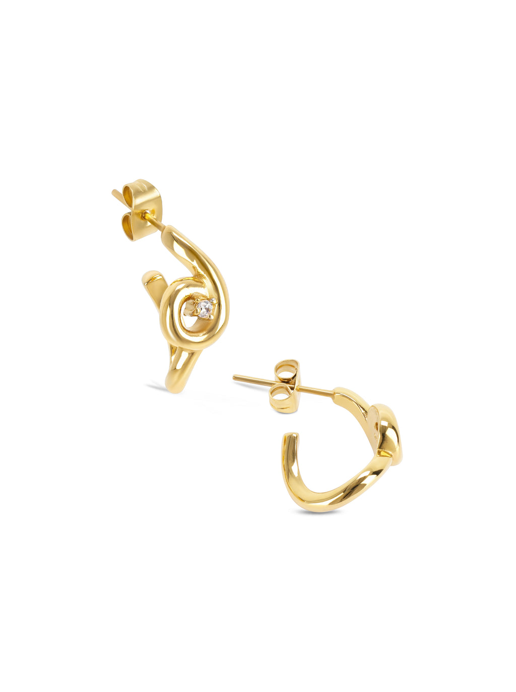 Brincos One Infinity Twisted Gold - OJIFE03G