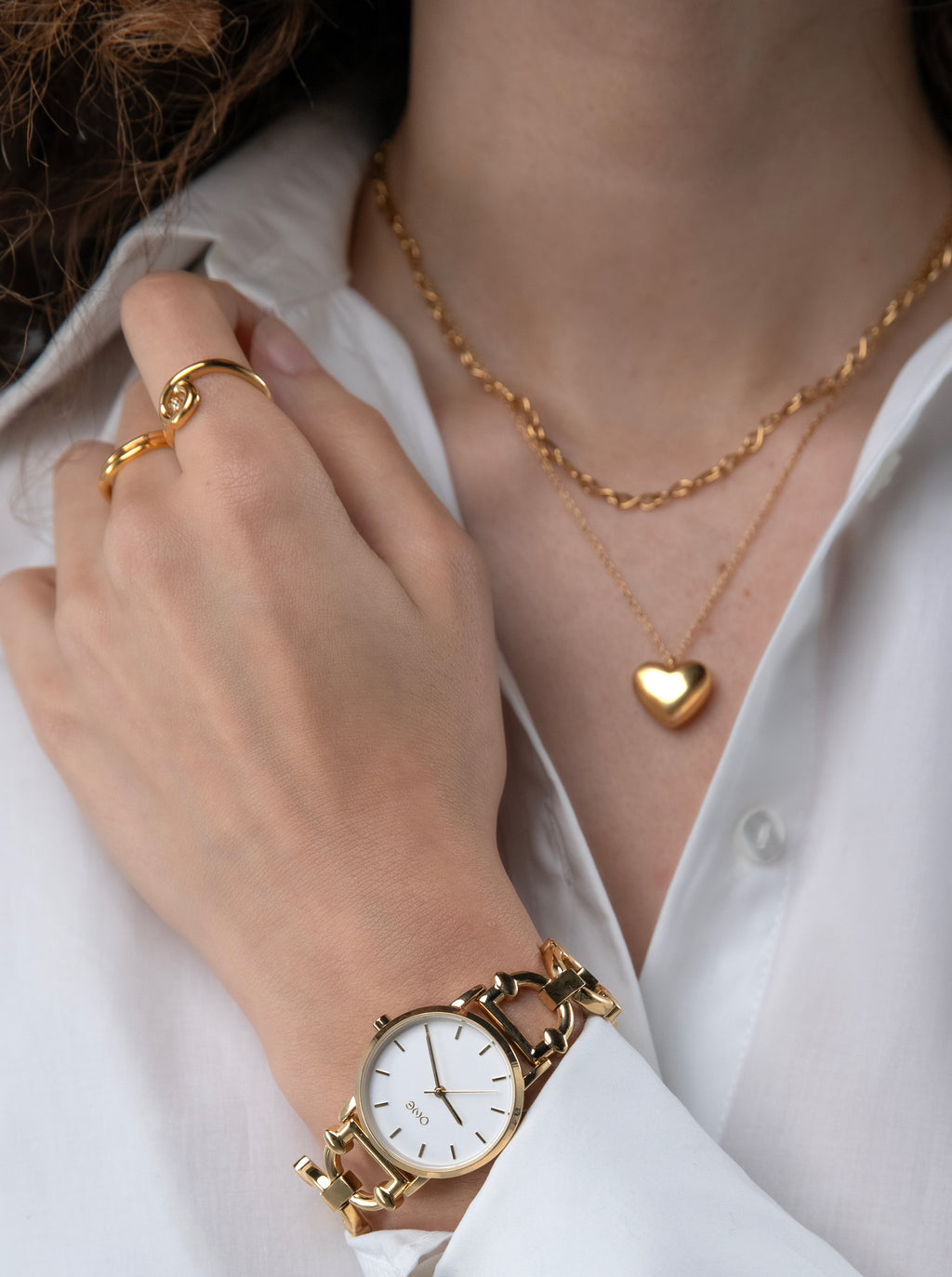 Anel One Infinity Double Gold - OJIFR04G