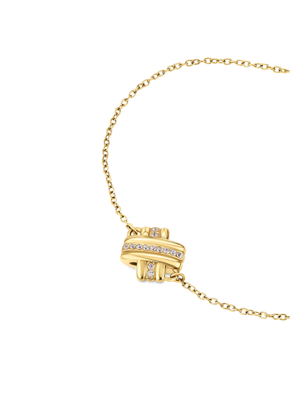 Pulseira One Senhora Knot Crystal Gold - OJKBE02G