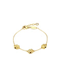 Pulseira One Senhora Knot Triple Crystal Gold - OJKBE03G