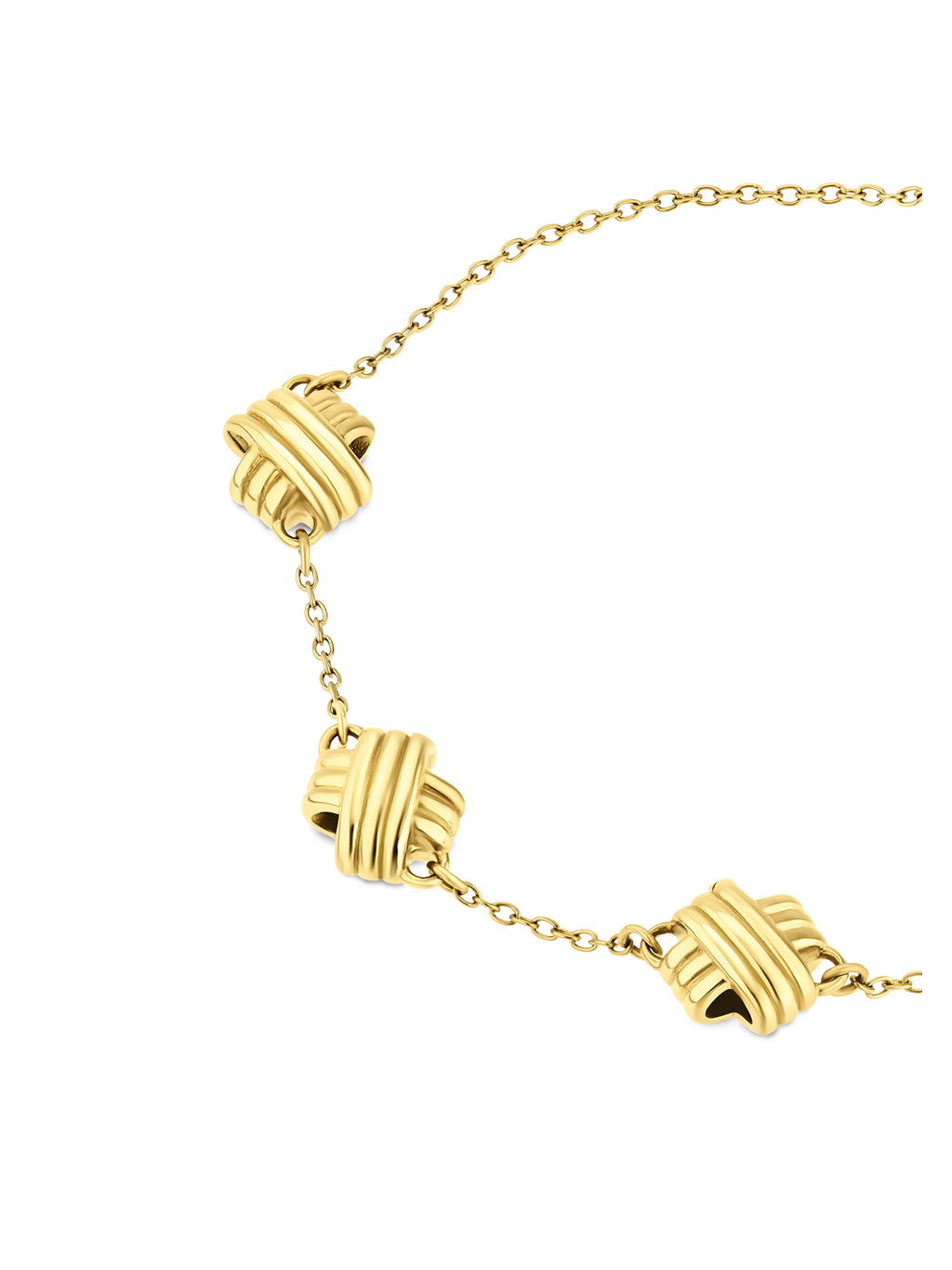 Pulseira One Senhora Knot Triple Crystal Gold - OJKBE03G
