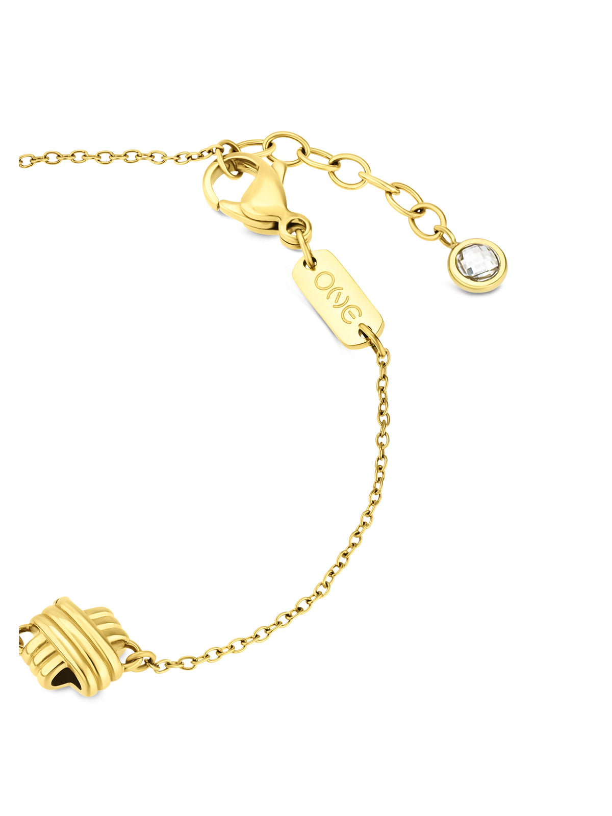 Pulseira One Senhora Knot Triple Crystal Gold - OJKBE03G