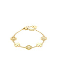 Pulseira One Lucky Flower Double Gold - OJLFB07G
