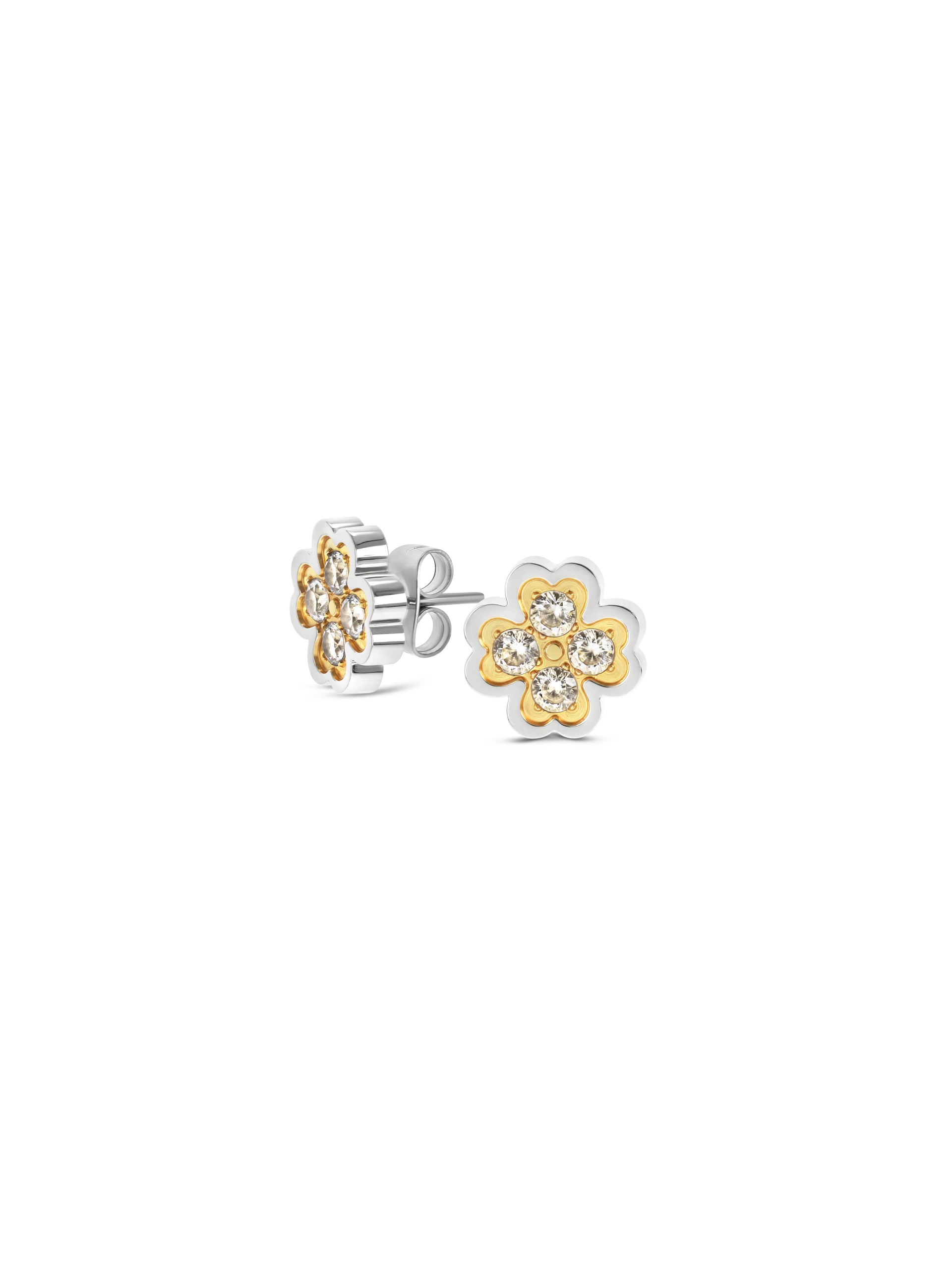 Brincos One Lucky Flower Crystal - OJLFE04SG