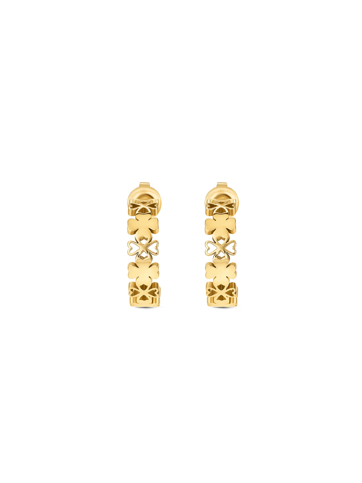 Brincos One Lucky Flower Hoop Gold - OJLFE06G