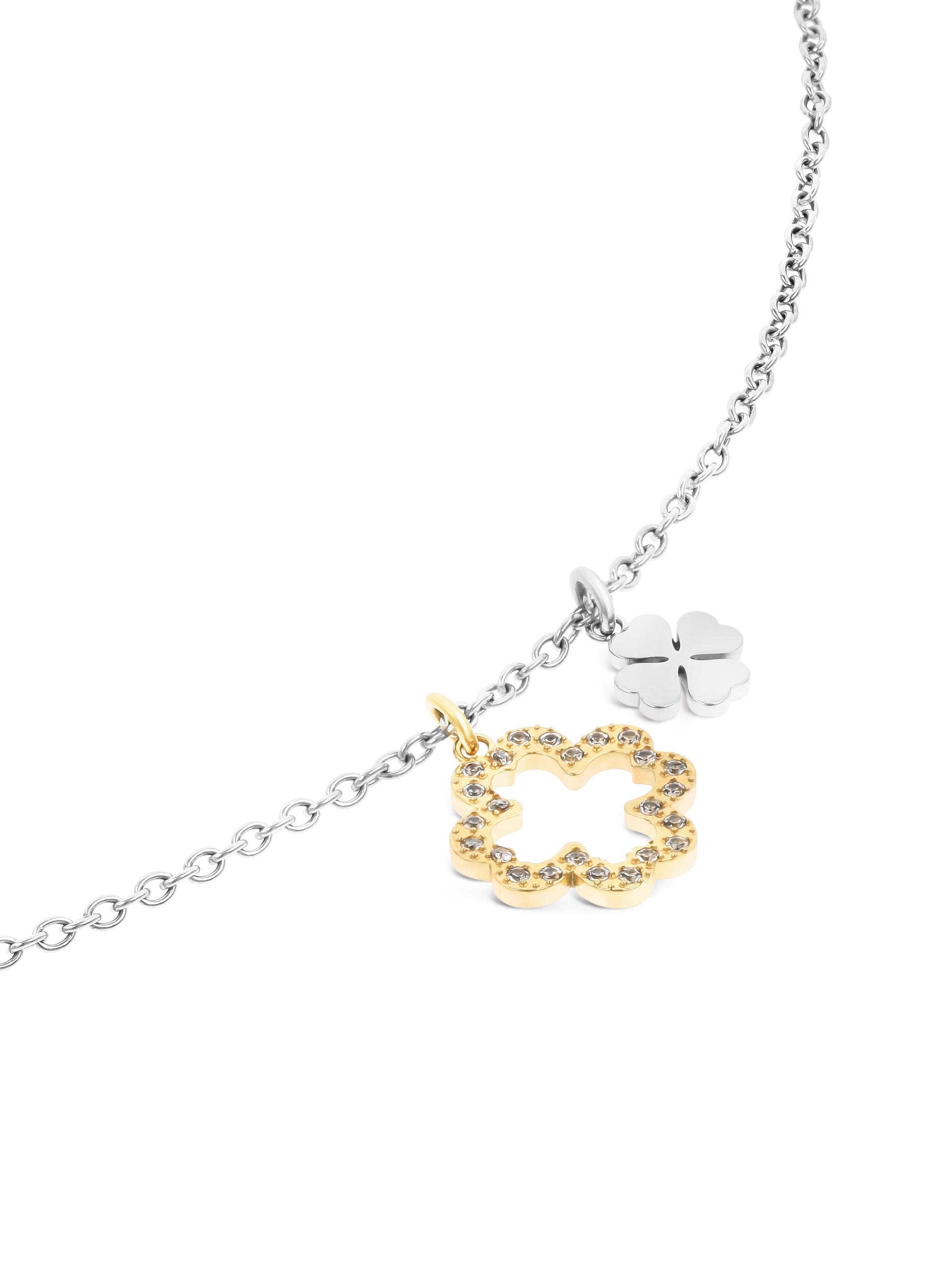 Colar One Lucky Flower Crystal - OJLFN04SG