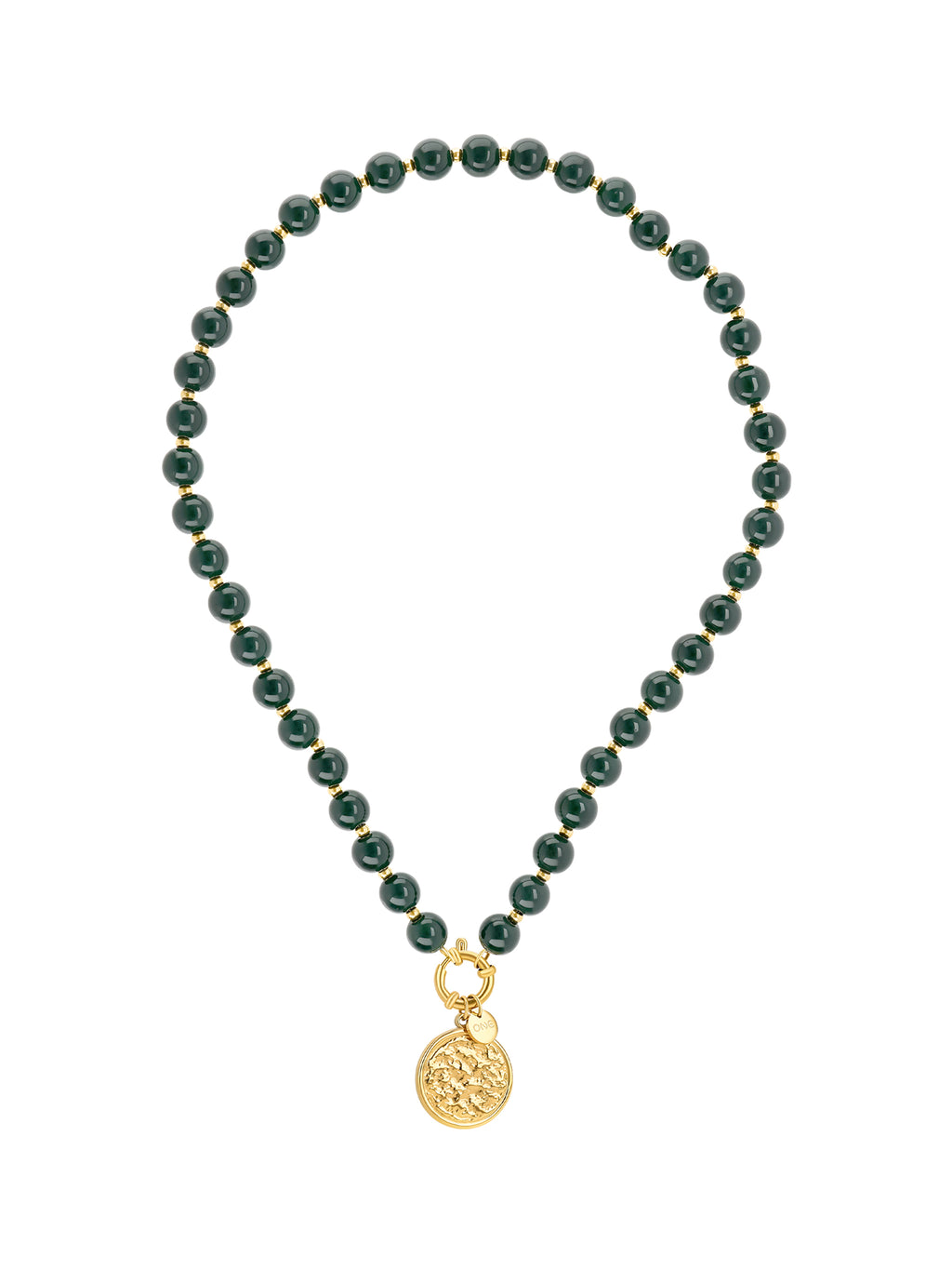 One Neckmess Carmela Deep Green Necklace