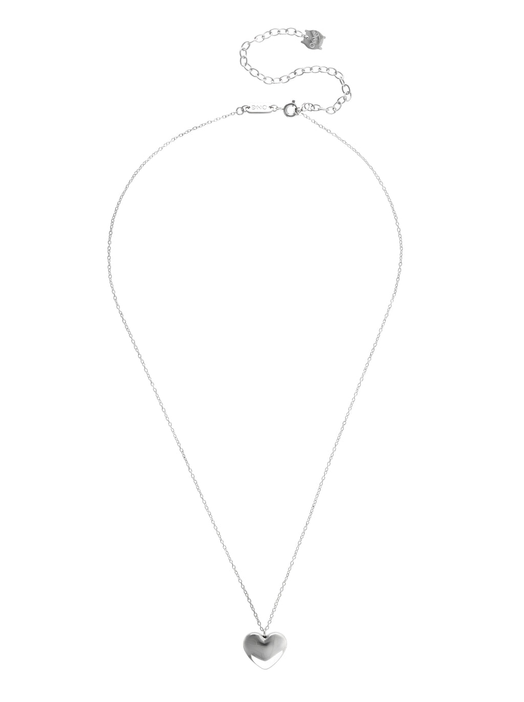 Colar One Neckmess Heart Big Silver - OJNN29S